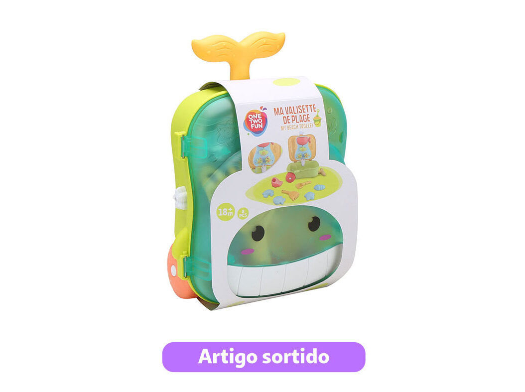 A MINHA MALA COM BRINQUEDOS DE PRAIA ONE TWO FUN CORES SORTIDAS