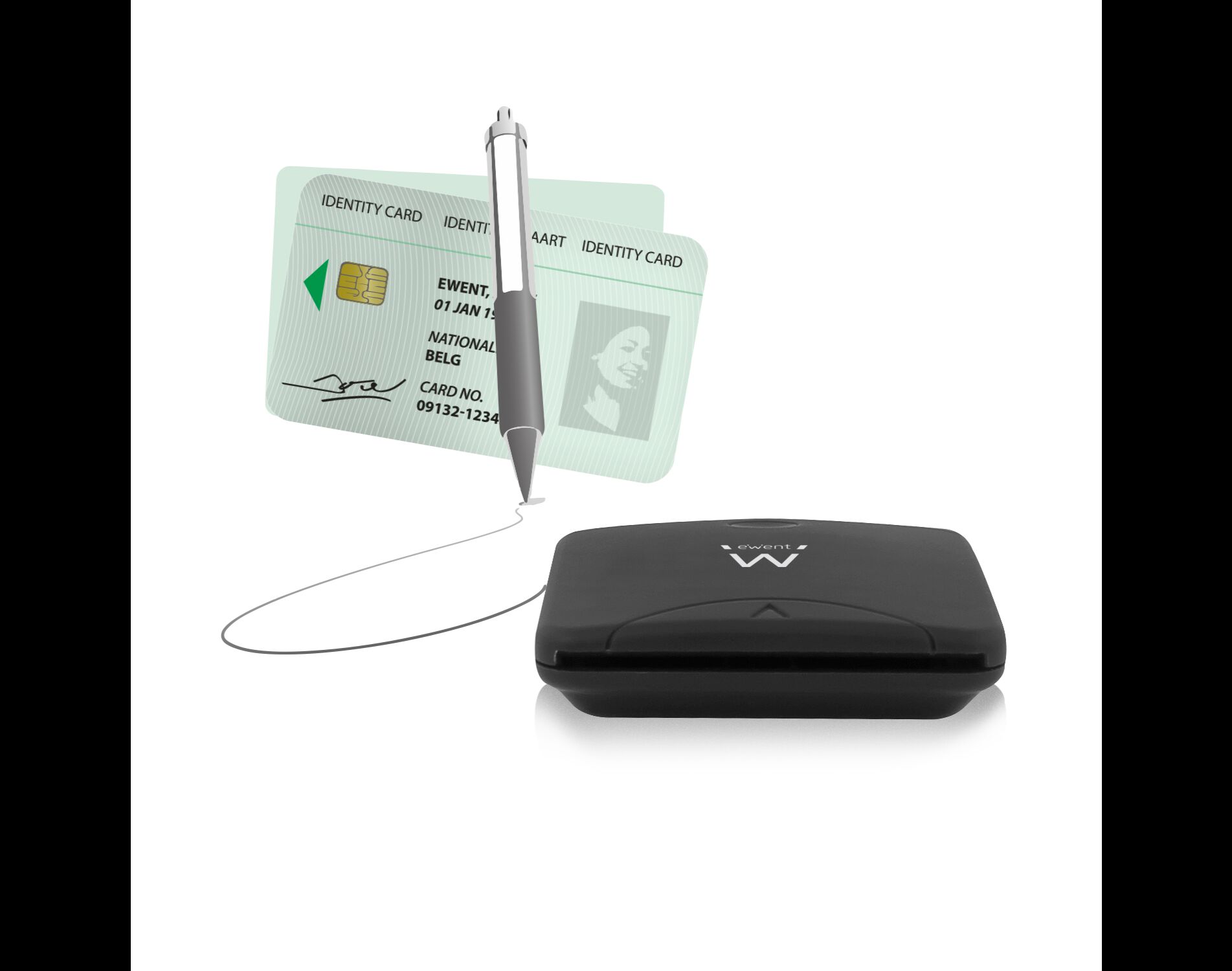 LEITOR CART&Atilde;O CIDAD&Atilde;O EWENT SMART CARD ID READER EW1052 image number 3