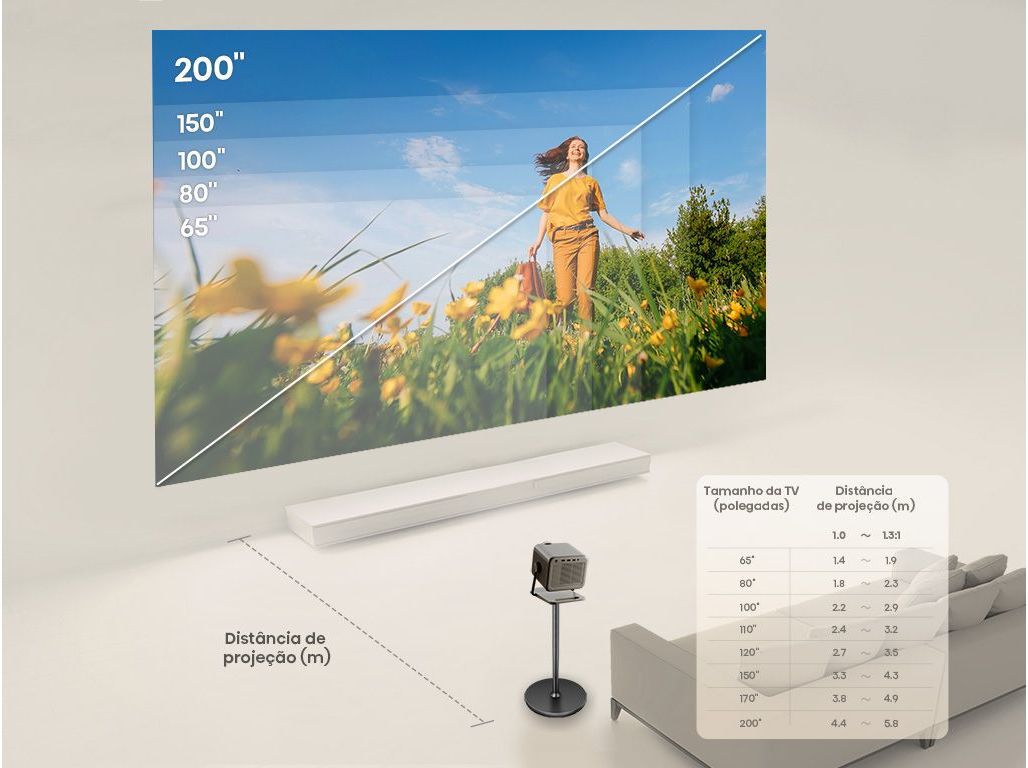 PROJETOR LASER TV HISENSE:M2 PRO 4K UHD 65" A 200" image number 6
