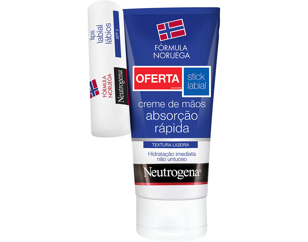CREME NEUTROGENA M&Atilde;OS TEXTURA LIGEIRA 75ML COM OFERTA STIK LABIAL