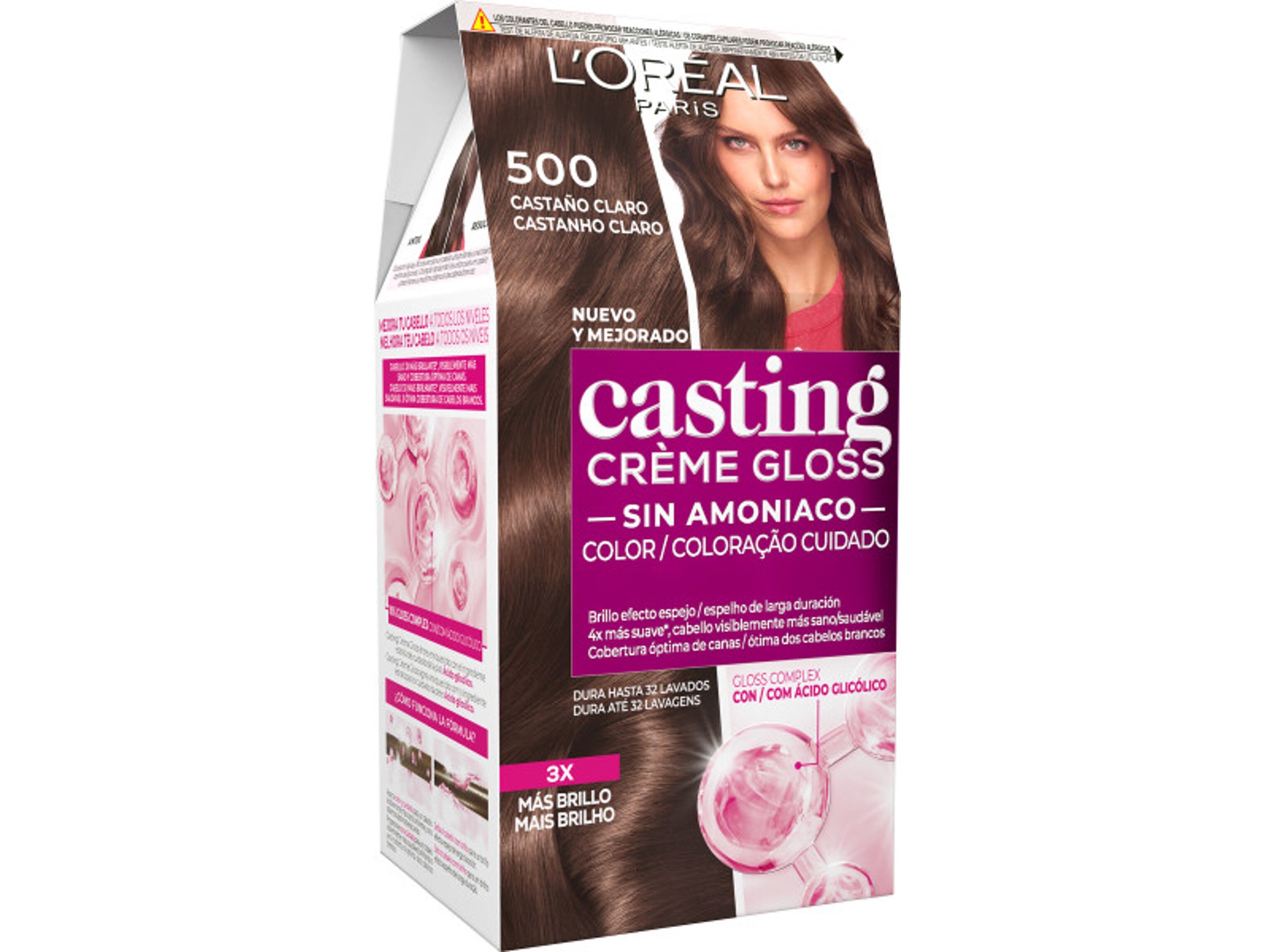COLORA&Ccedil;&Atilde;O CASTING TEMPOR&Aacute;RIA CREME GLOSS N&ordm;500 CASTANHO CLARO UN image number 1