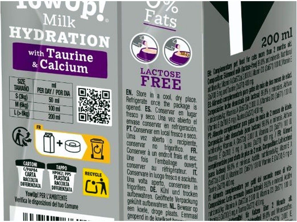 LEITE PARA GATO YOWUP HYDRATION 200ML image number 1