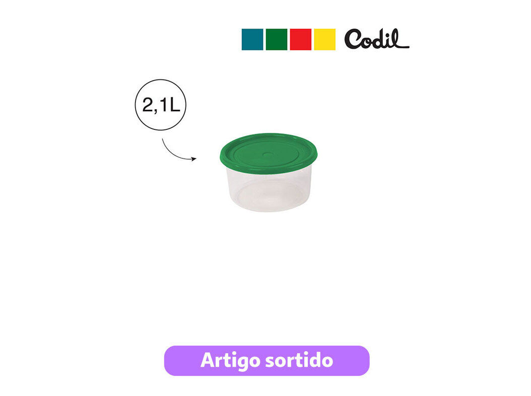 CAIXA REDONDA CODIL 2.1L CORES SORTIDAS