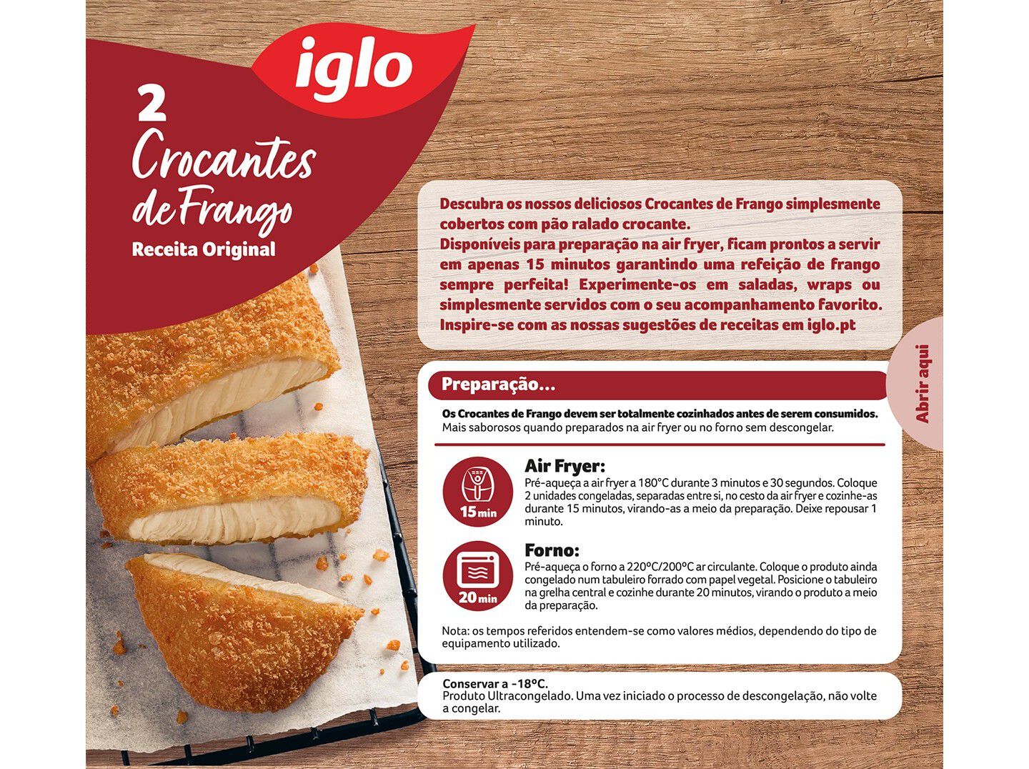 CROCANTES IGLO FRANGO 180G