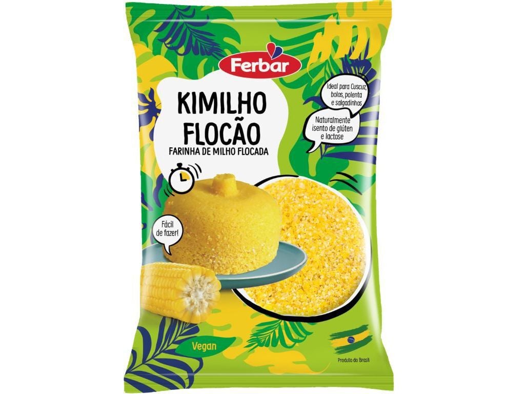 KIMILHO FLOC&Atilde;O FERBAR FARINHA MILHO FLOCADO 400G image number 0