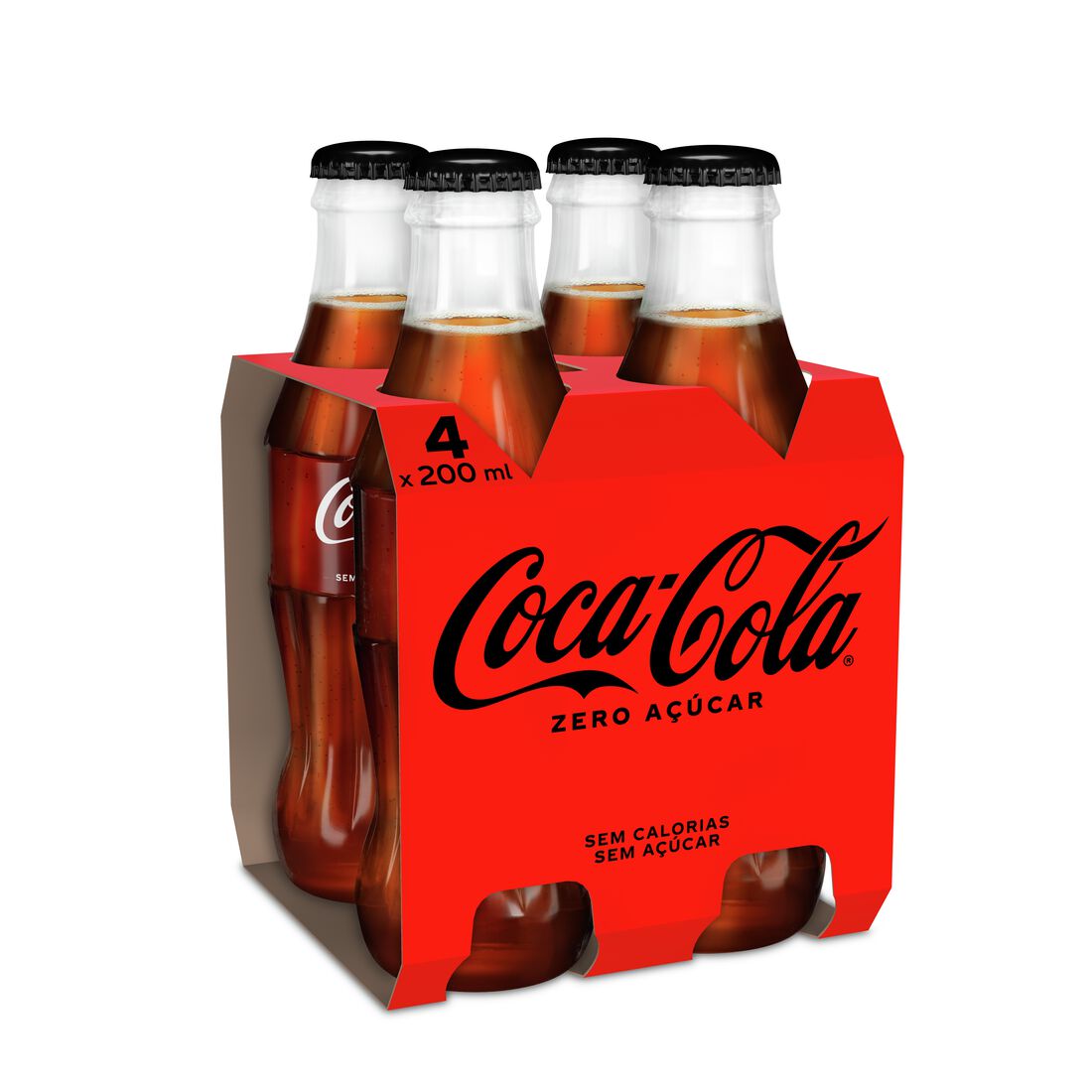 REFRIGERANTE COM G&Aacute;S COCA-COLA ZERO A&Ccedil;&Uacute;CAR VIDRO 4X0.20L image number 5