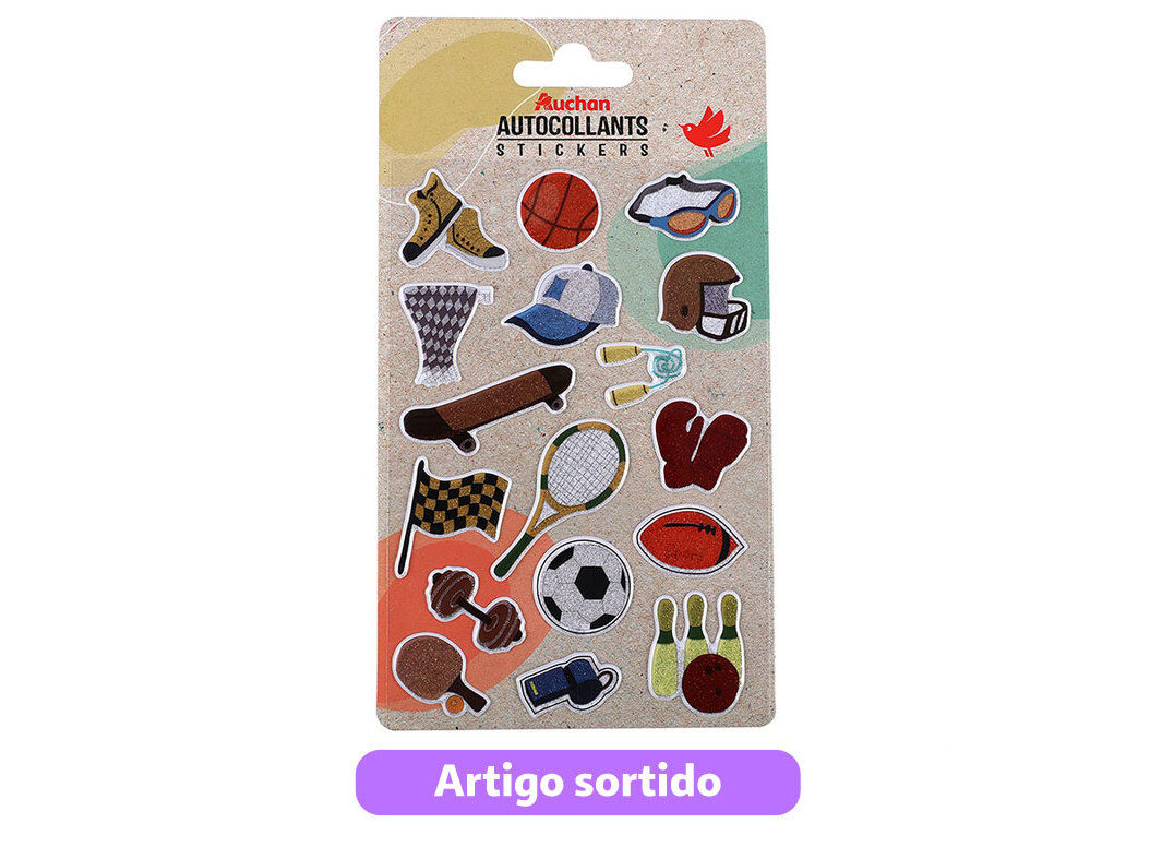 STICKERS GLITTER AUCHAN MODELOS SORTIDOS image number 3