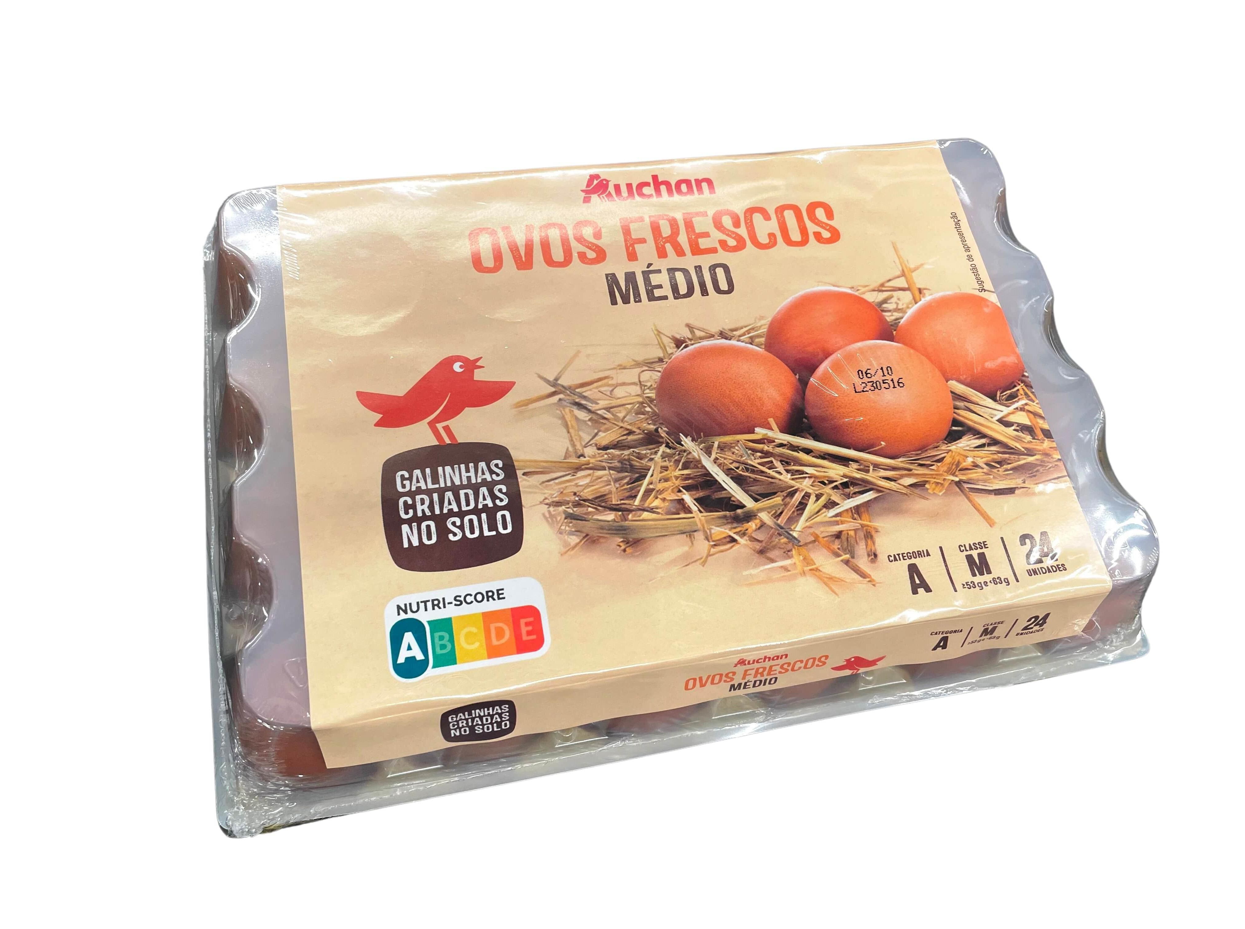 OVOS AUCHAN GALINHAS SOLO CLASSE M DUAS D&Uacute;ZIAS