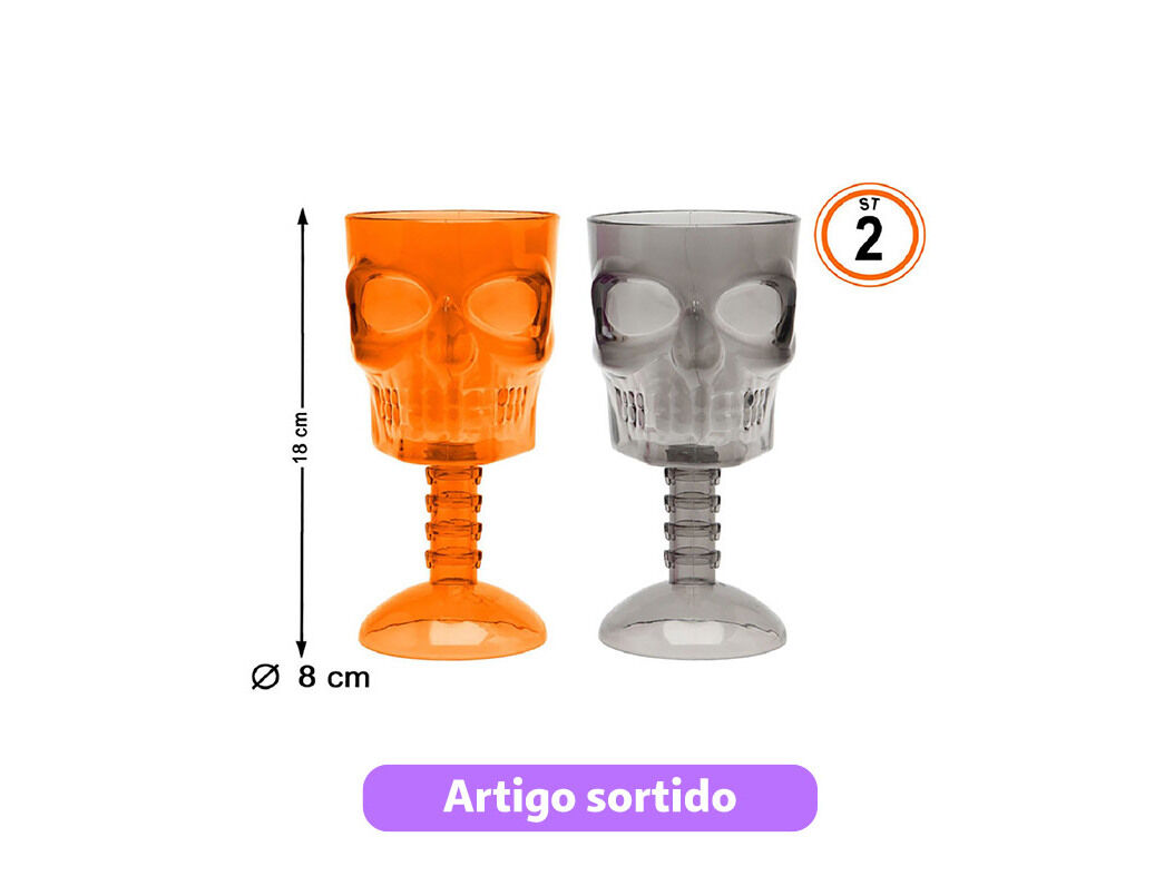 COPO HALLOWEEN TOPBRANDS 8CM CORES SORTIDAS