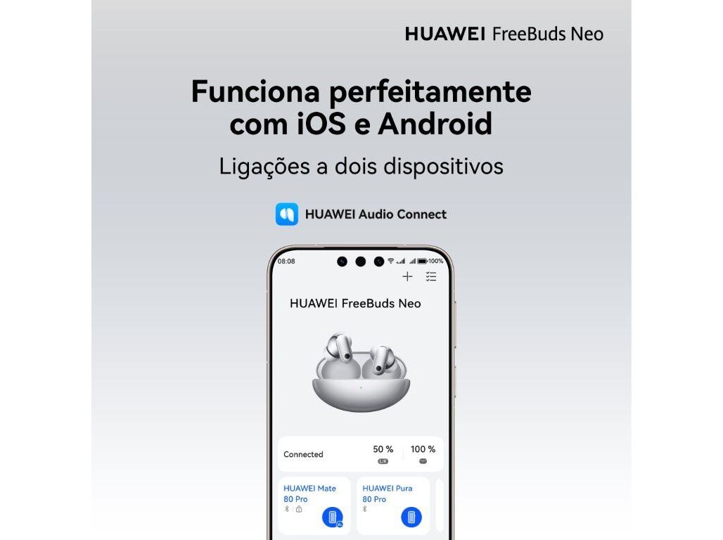 AURICULARES TWS HUAWEI FREEBUDS NEO SILVER image number 7