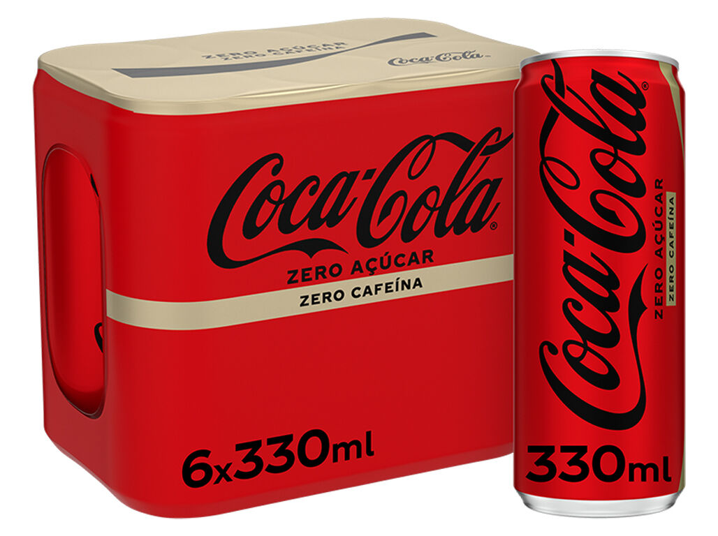 REFRIGERANTE C/G&Aacute;S COCA-COLA ZERO CAFE&Iacute;NA ZERO A&Ccedil;&Uacute;CAR 6X0.33L(SDR) image number 0