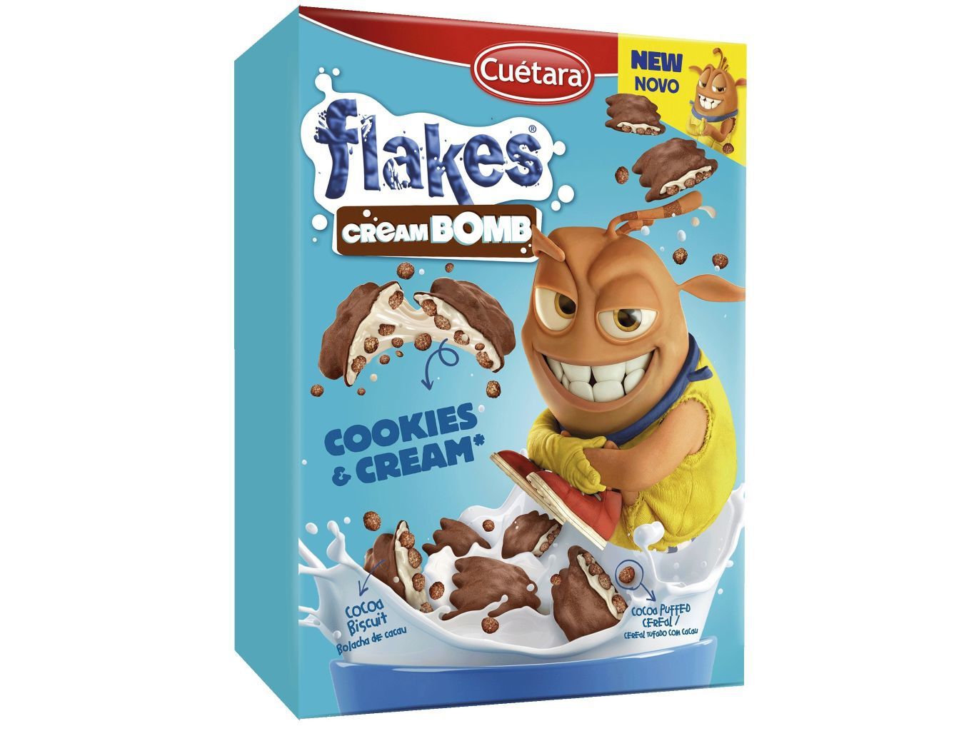 BOLACHAS CU&Eacute;TARA FLAKES CREAM BOMB 350G
