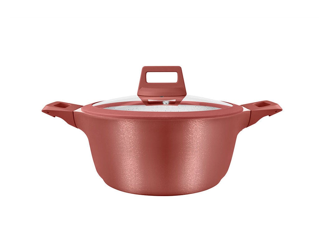 CA&Ccedil;AROLA ALUMINIO FUNDIDO ACTUEL COM TAMPA 28CM