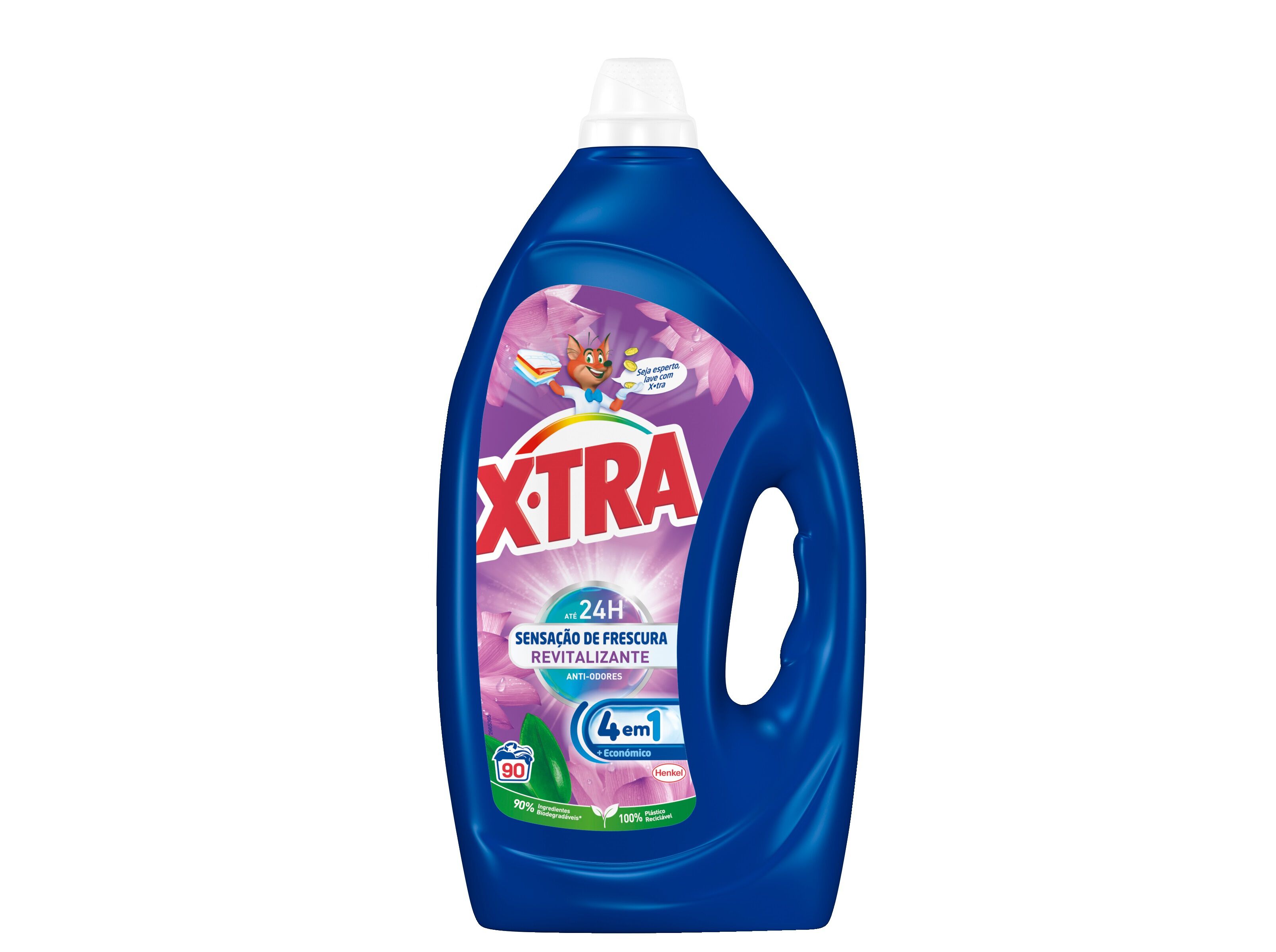 DETERGENTE ROUPA M&Aacute;QUINA LIQU&Iacute;DO X-TRA FRESCURA REVITALIZANTE GEL 90DOSES image number 0