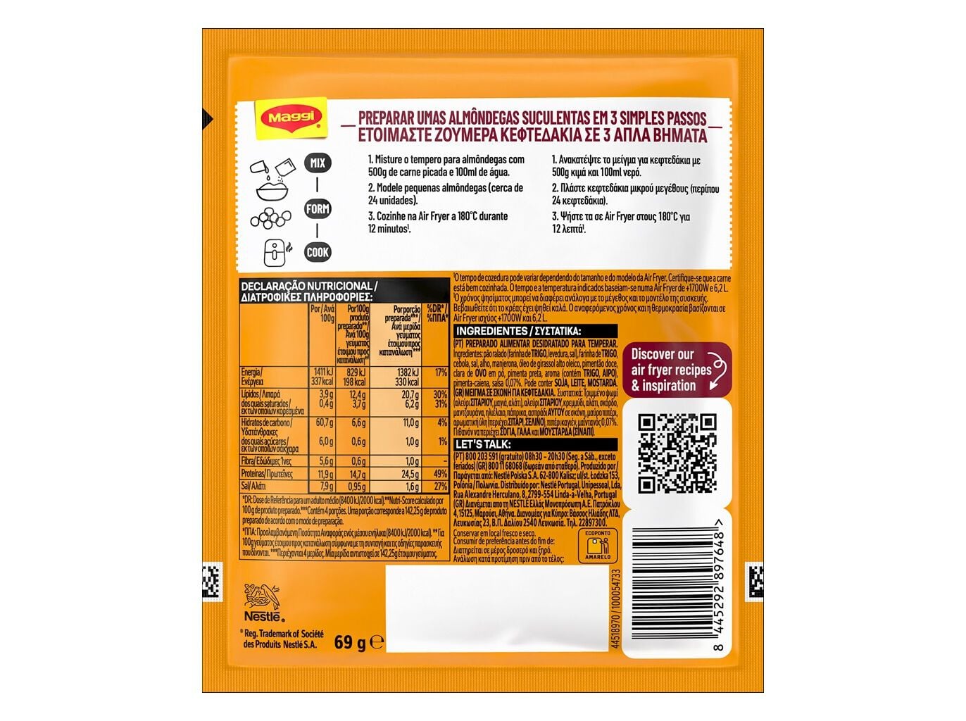 TEMPERO MAGGI AIRFRYER ALMONDEGAS 69G image number 1