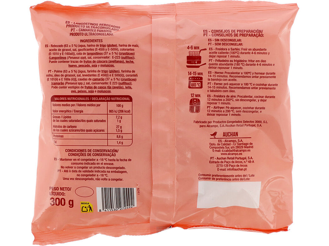 CAMAR&Atilde;O AUCHAN PANADO 300G image number 1