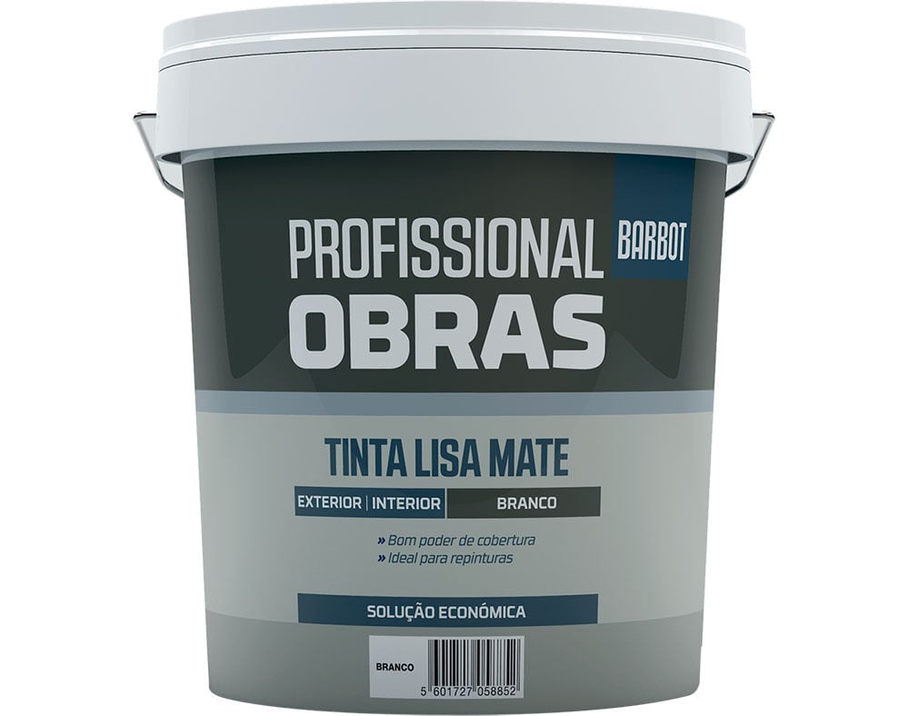 TINTA PROFISSIONAL OBRAS BARBOT EXTERIOR E INTERIOR LISA MATE BRANCO 5L
