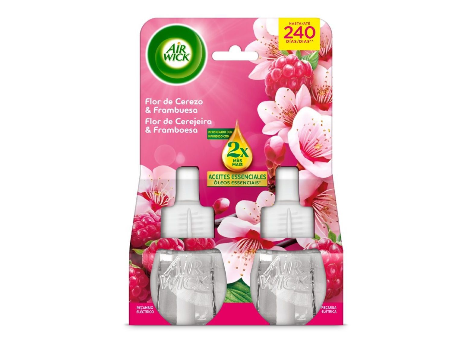 AMBIENTADOR EL&Eacute;TRICO AIRWICK FLOR DE CEREJEIRA REC 2X19ML