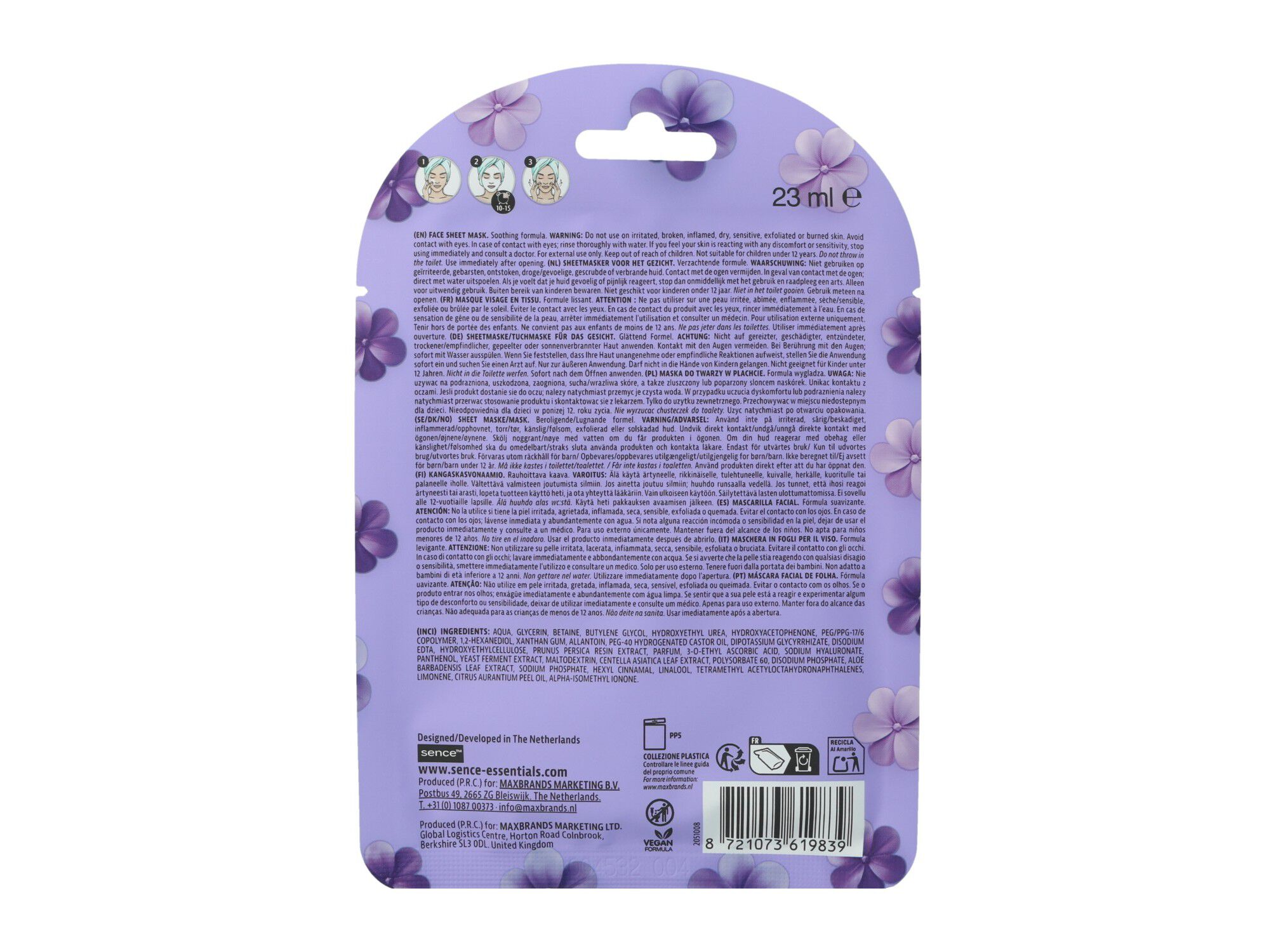 M&Aacute;SCARA FACIAL SENCE COLLECTION VIOLET 1 UN image number 2