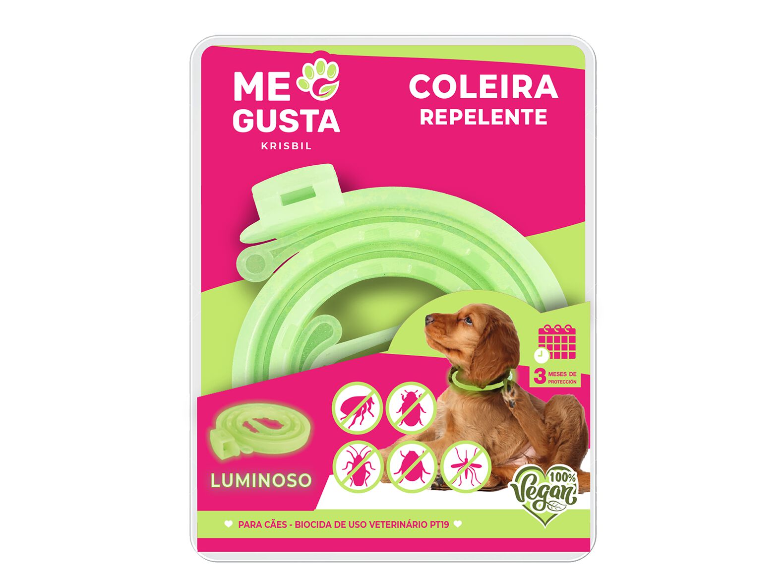 COLEIRA REPELENTE C&Atilde;O ME GUSTA LUMINISCENTE