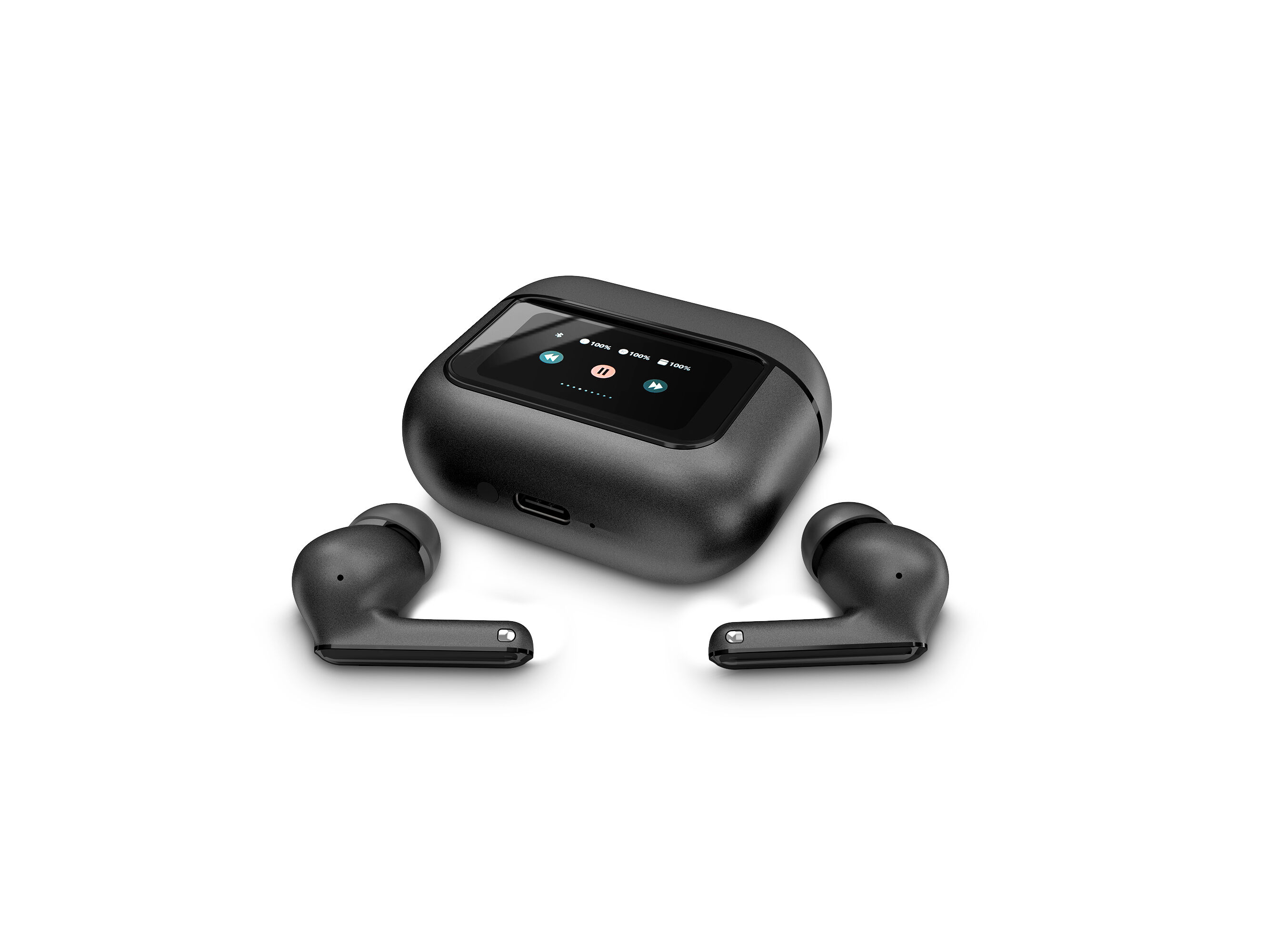 AURICULARES TWS ENERGY SISTEM DISPLAY ANC GRAPHITE TWS image number 2