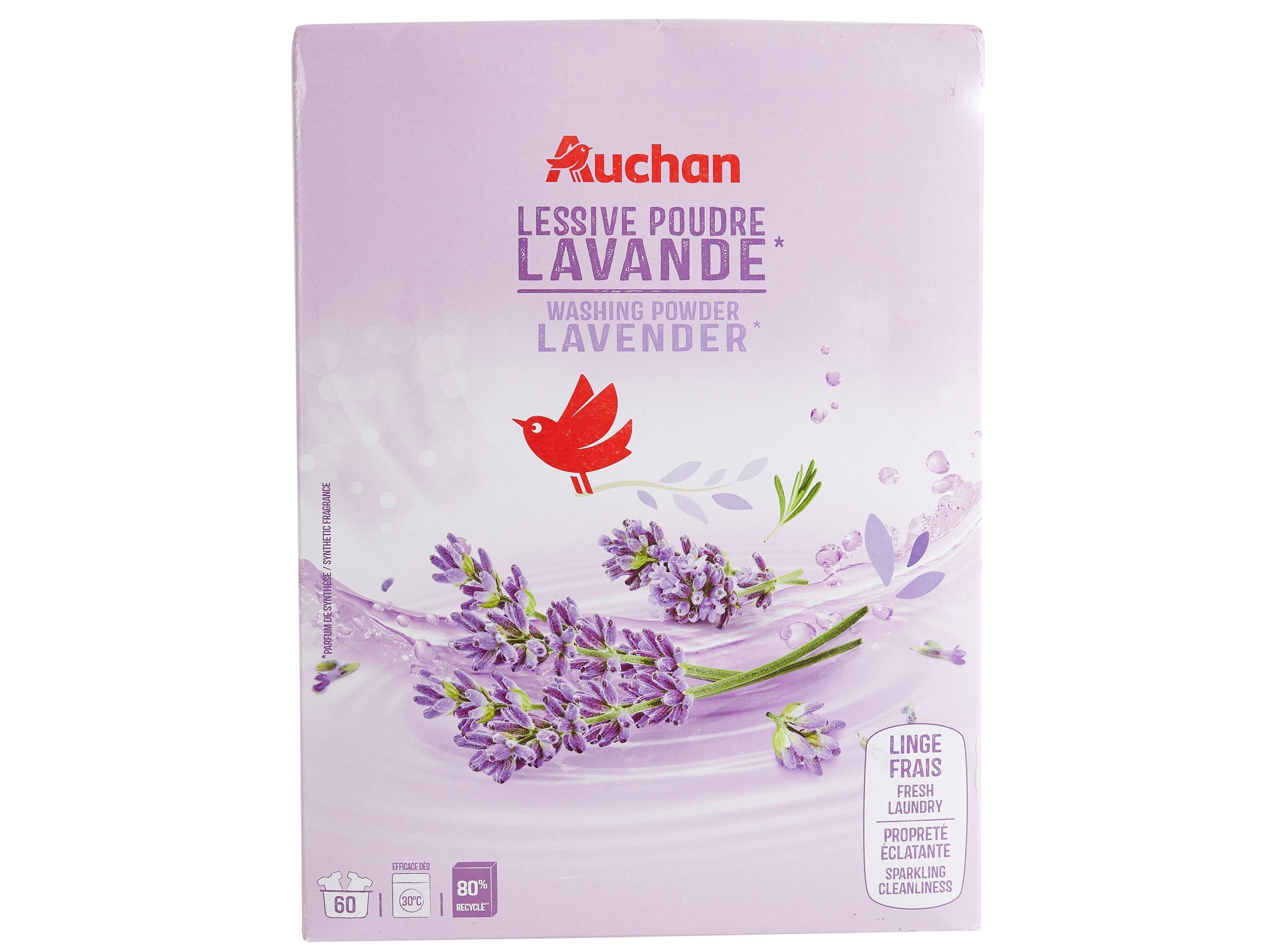 DETERGENTE M&Aacute;QUINA ROUPA P&Oacute; AUCHAN LAVANDA 60 DOSES