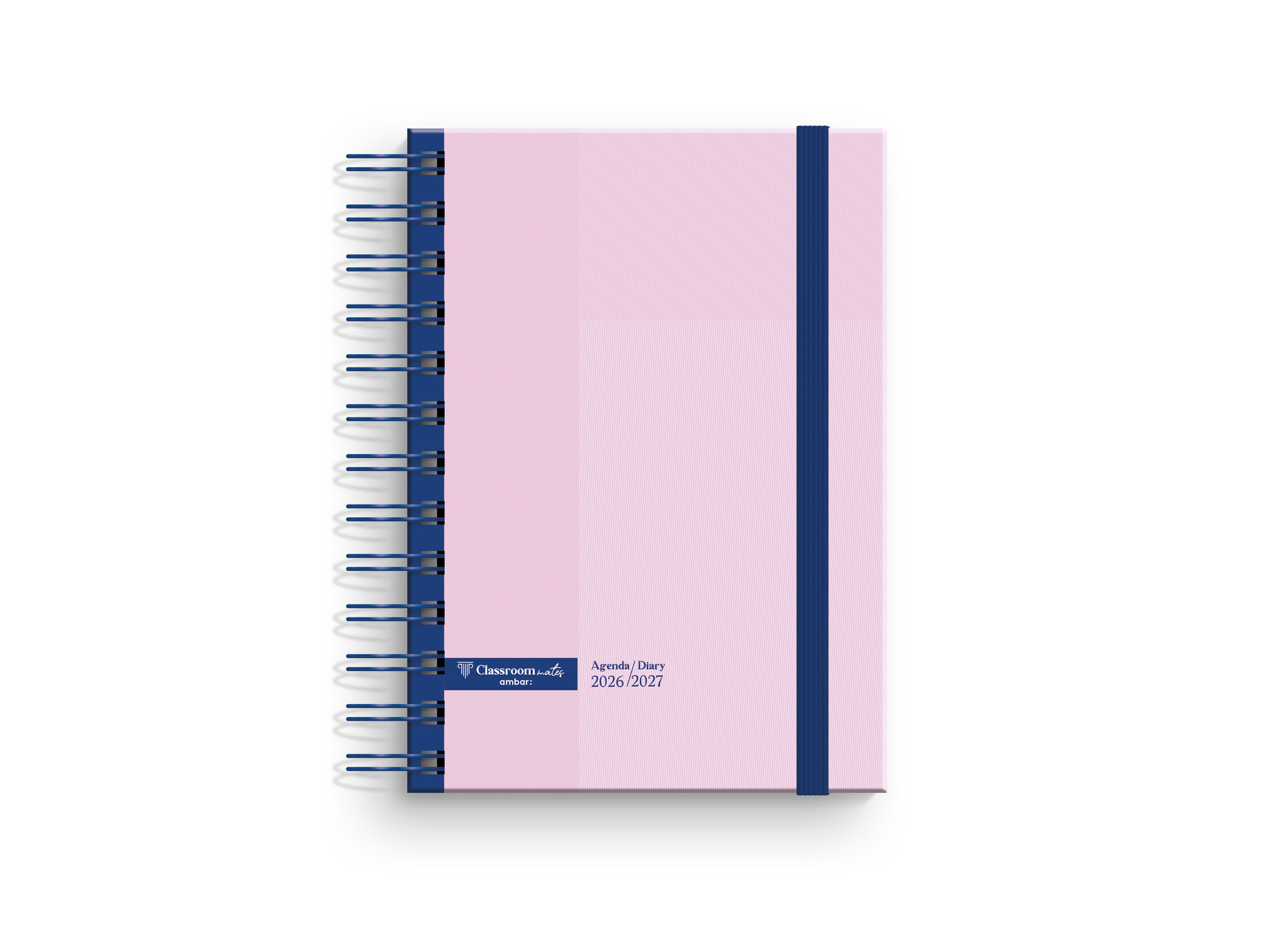 AGENDA ESCOLAR DI&Aacute;RIA A6 ESPIRAL AMBAR ROSA