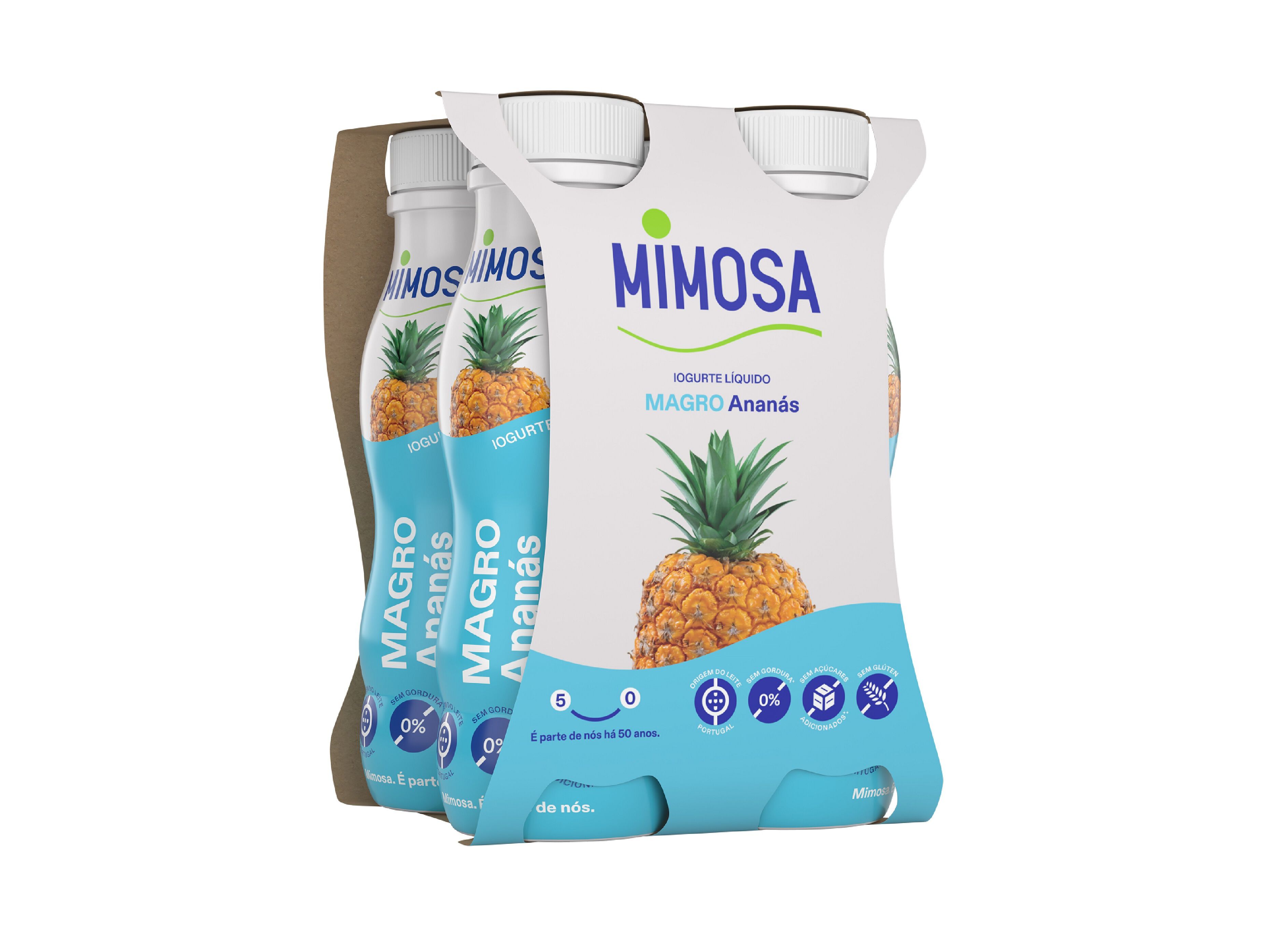 IOGURTE MAGRO LIQUIDO MIMOSA ANANAS 4X151ML image number 0