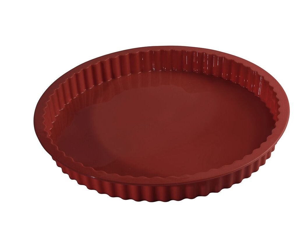 FORMA TARTE SILICONE ACTUEL VERMELHA 27CM image number 0