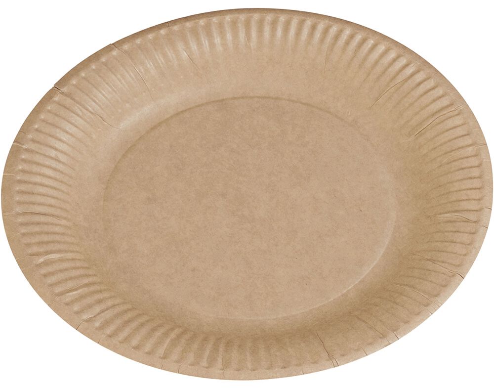 PRATOS DESCART&Aacute;VEIS ACTUEL KRAFT 23CM PACK 20 UNIDADES