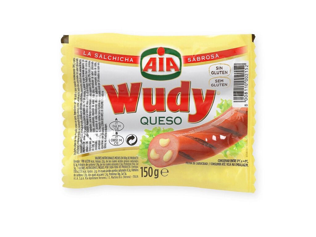 SALSICHAS COM QUEIJO WUDY 150G image number 0
