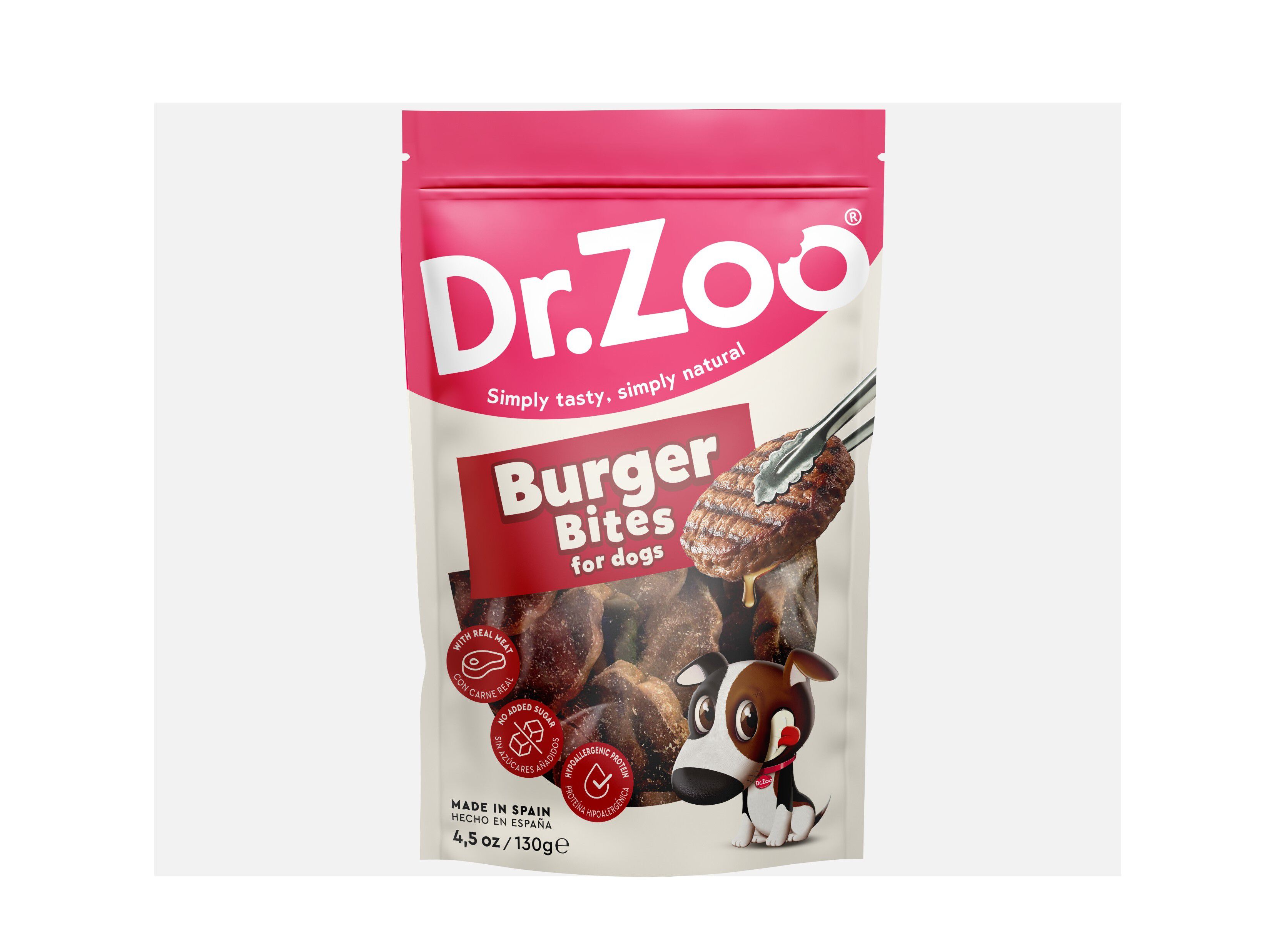 SNACK C&Atilde;O DR.ZOO BURGER BITES 130G image number 0