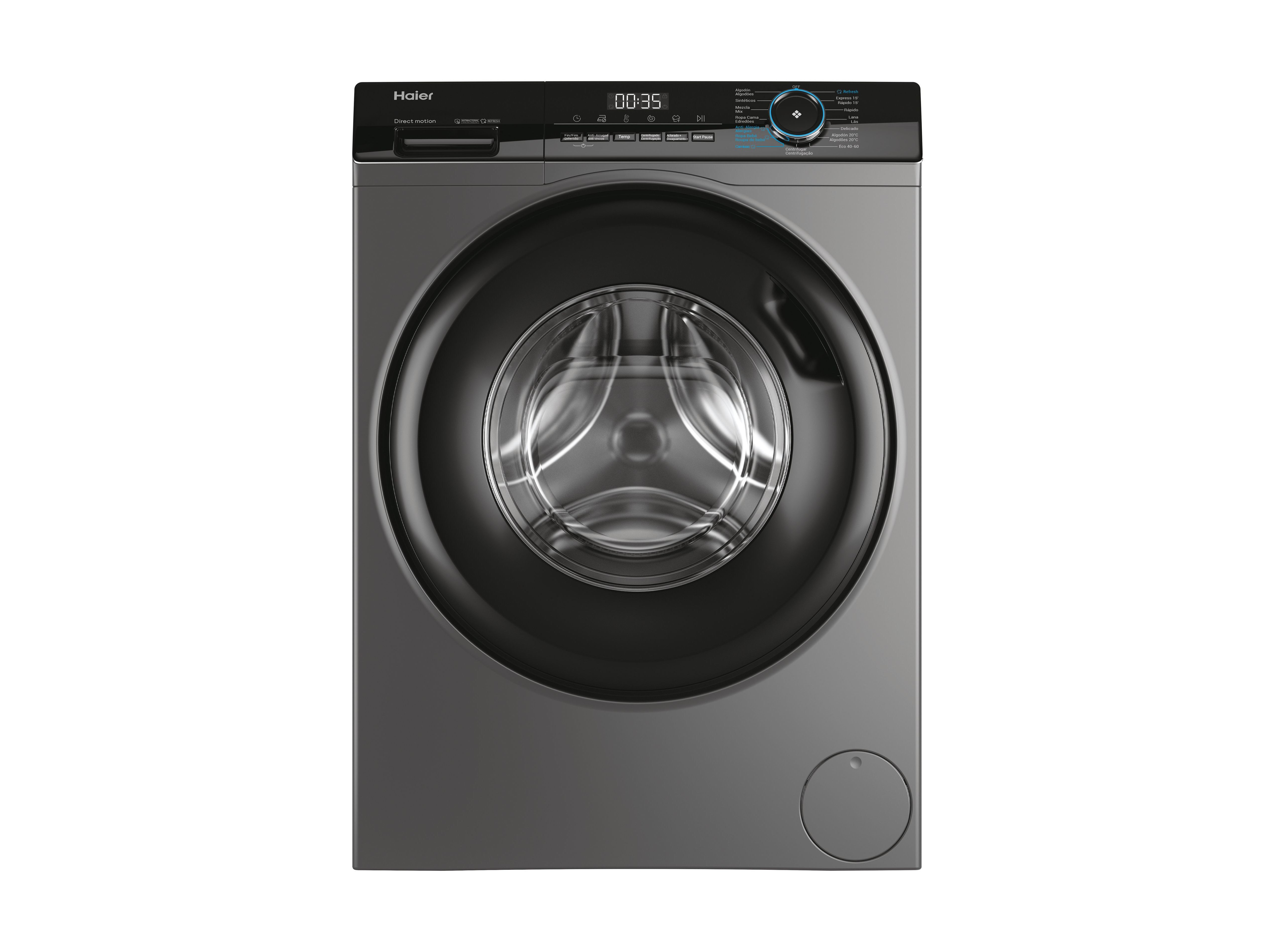 M&Aacute;QUINA DE LAVAR ROUPA HAIER HW90-B14939S8-IB - SILVER A 9KG