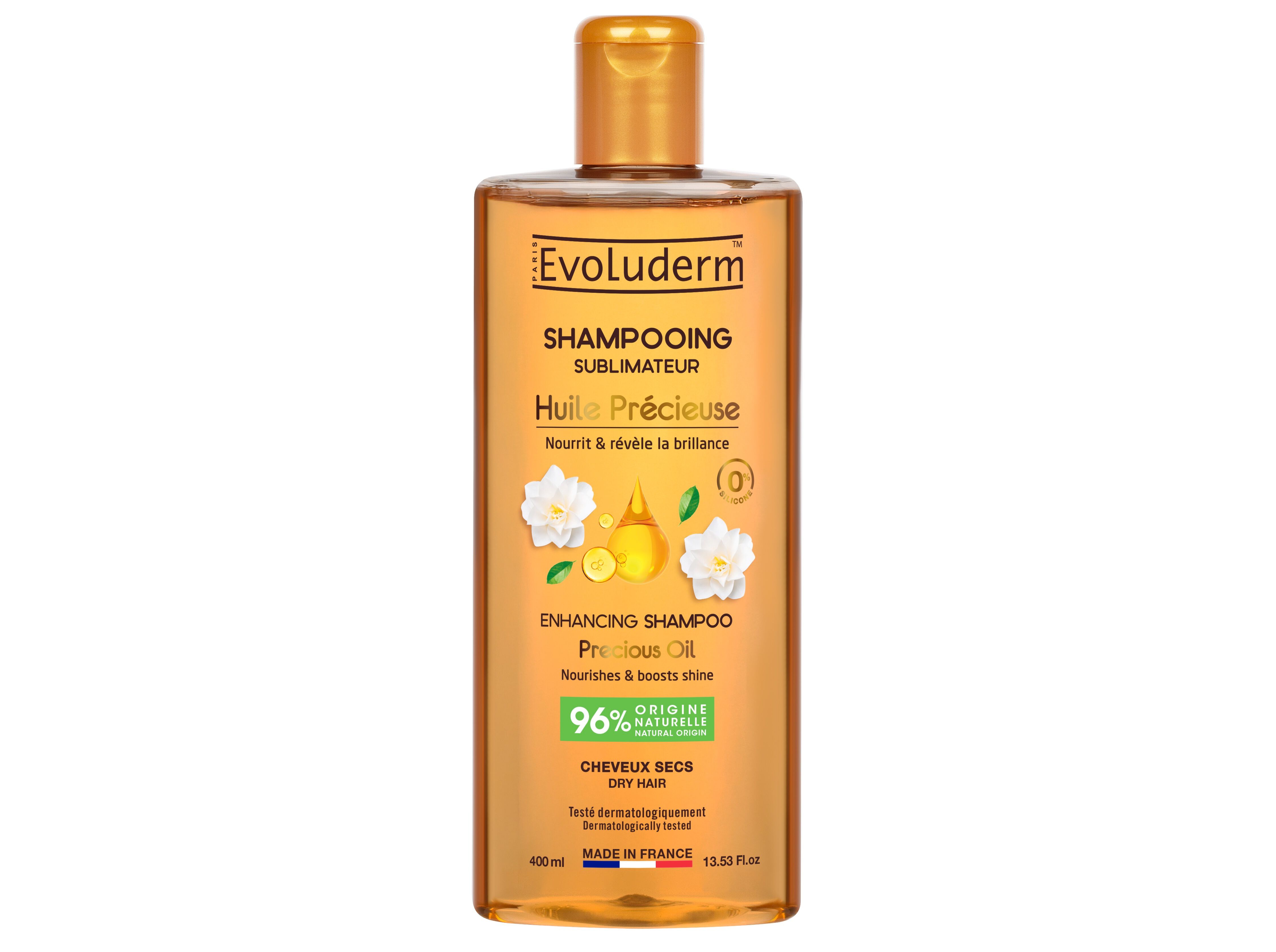 CHAMP&Ocirc; EVOLUDERM CAB SECO HUILE PR&Eacute;CIEUSE 400ML image number 0