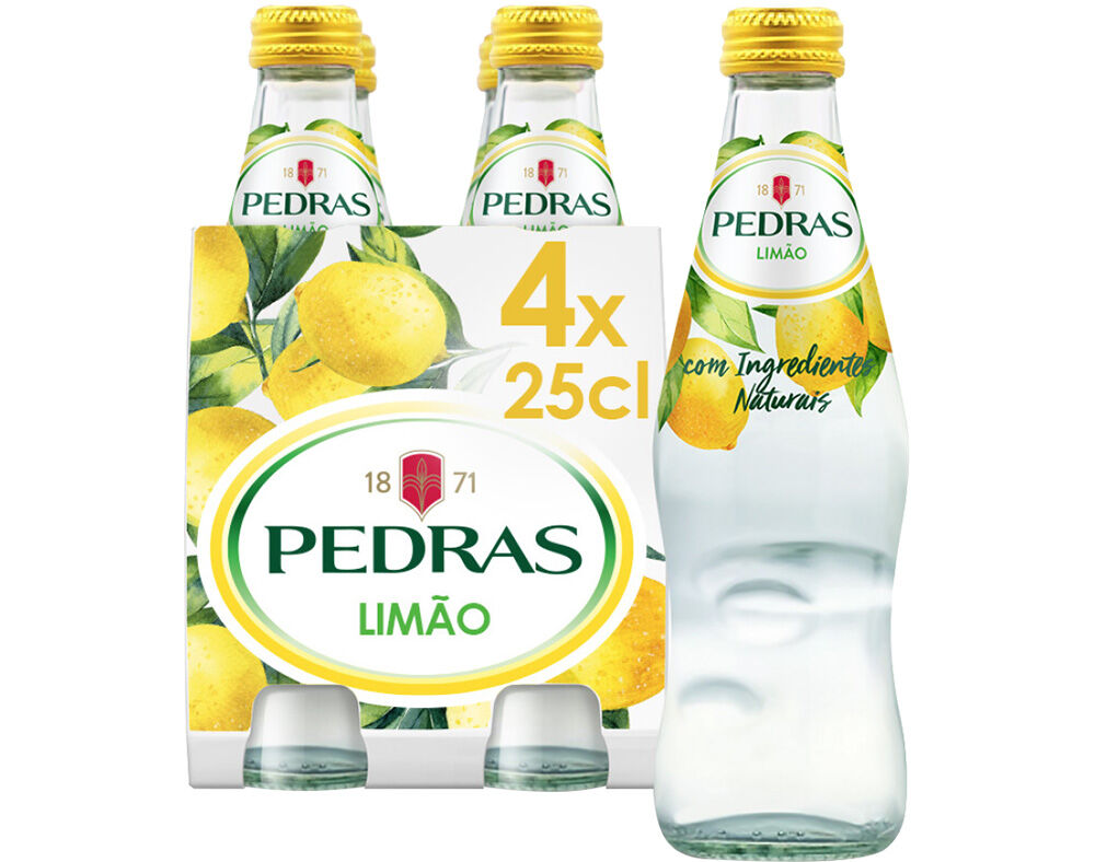 BEBIDA PEDRAS COM G&Aacute;S LIM&Atilde;O 4X0.25L