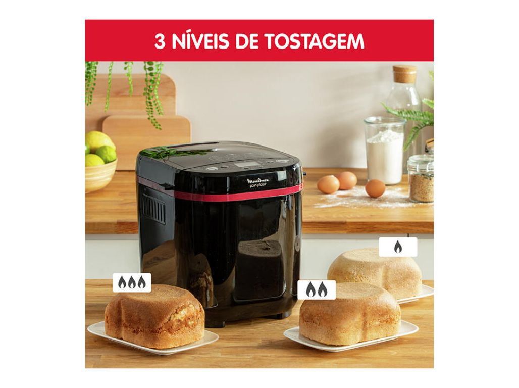 M&Aacute;QUINA FAZER P&Atilde;O MOULINEX OW220830 PAIN PLASIR 650W image number 5