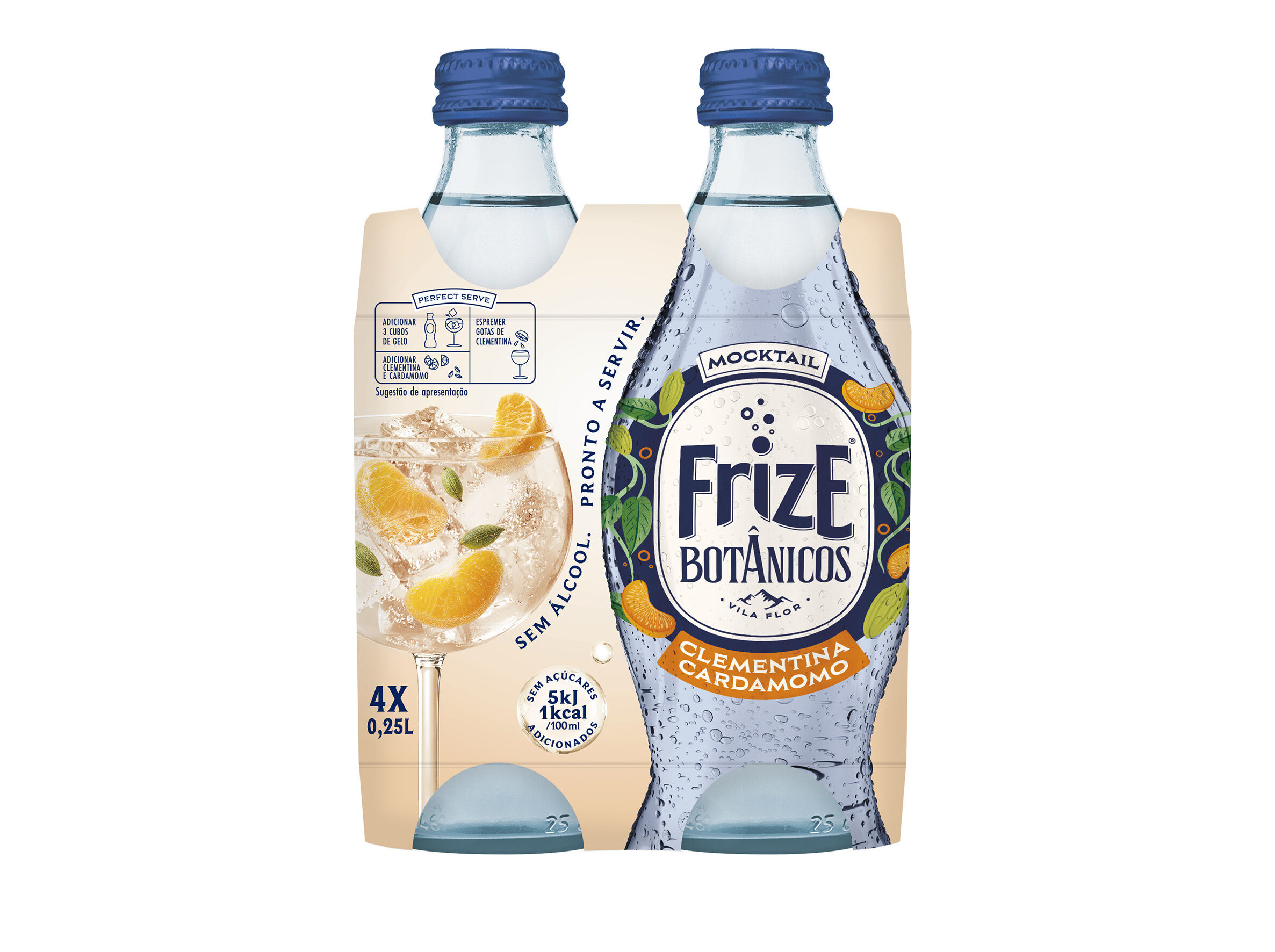 &Aacute;GUA C/ G&Aacute;S C/ SABOR FRIZE BOT. CLEM CARDAM 4X25CL