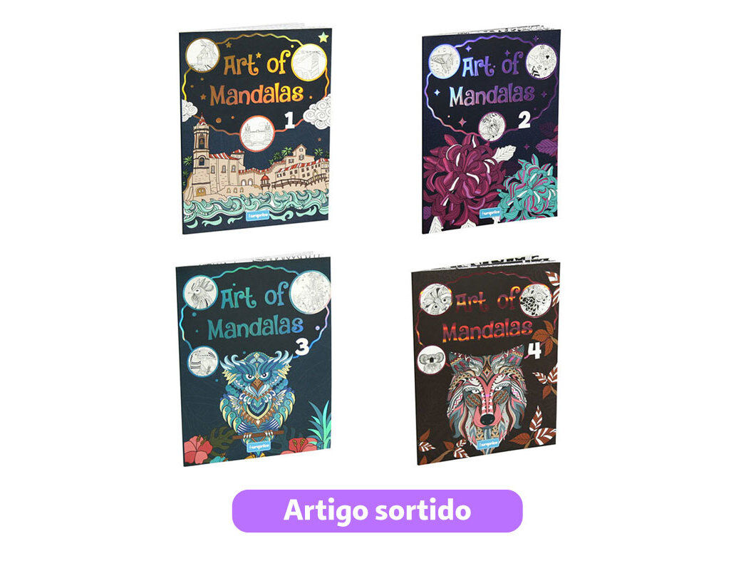 LIVRO ART OF MANDALAS MODELOS SORTIDOS