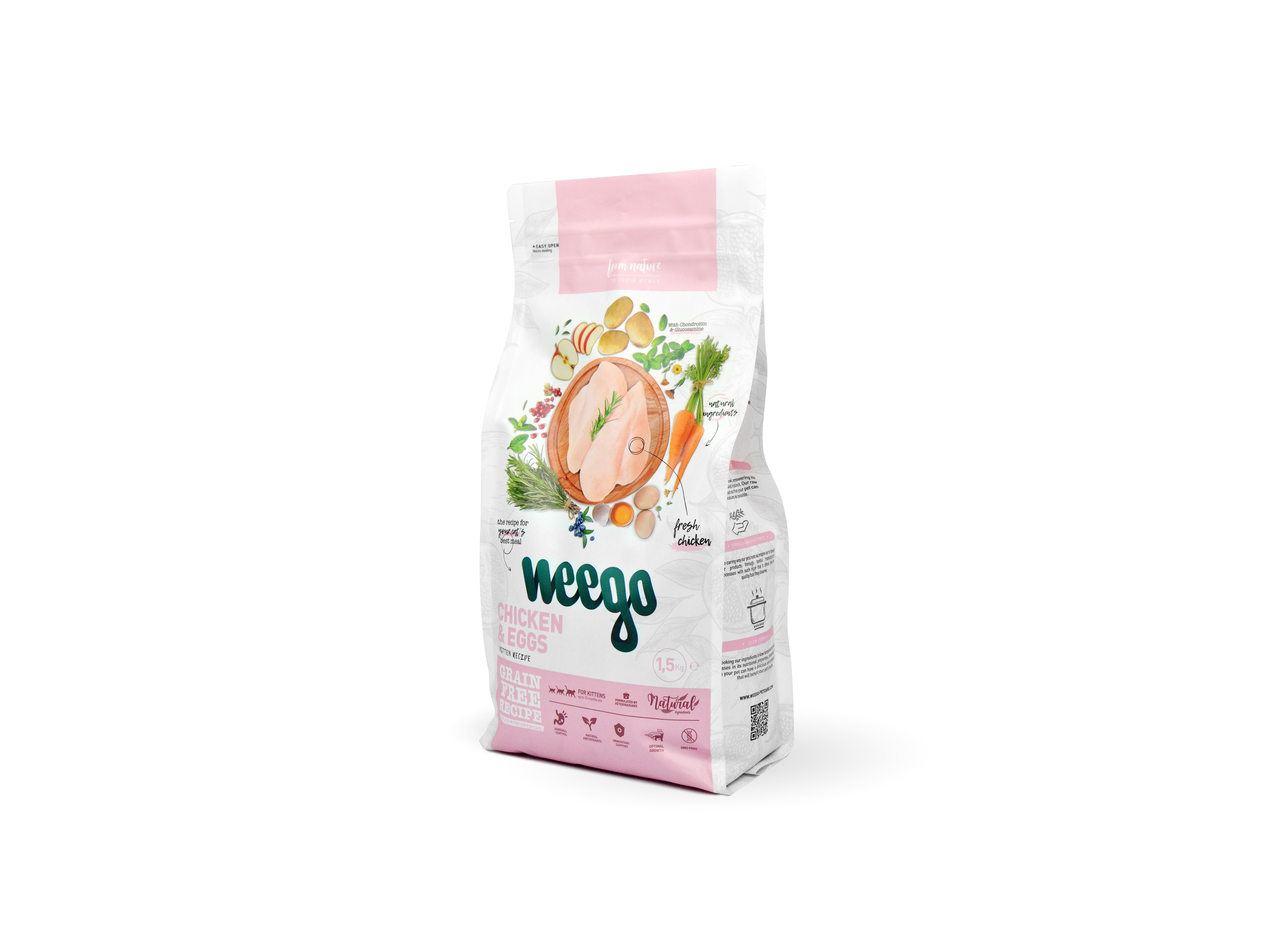 RA&Ccedil;&Atilde;O PARA GATO J&Uacute;NIOR WEEGO FRANGO 1.5KG image number 0