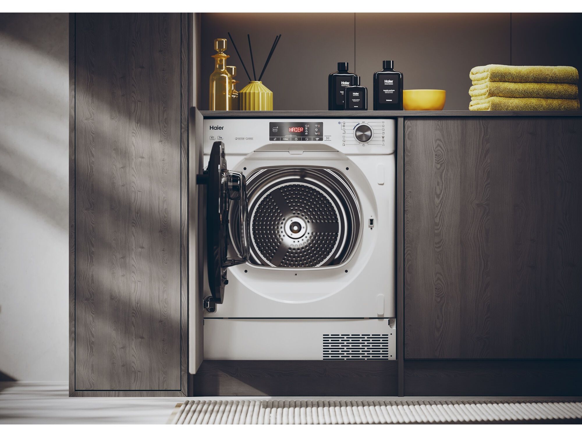 M&Aacute;Q. SECAR ROUPA ENCASTRE HAIER HDBI H7A2TBEX-S E 7KG BC image number 8