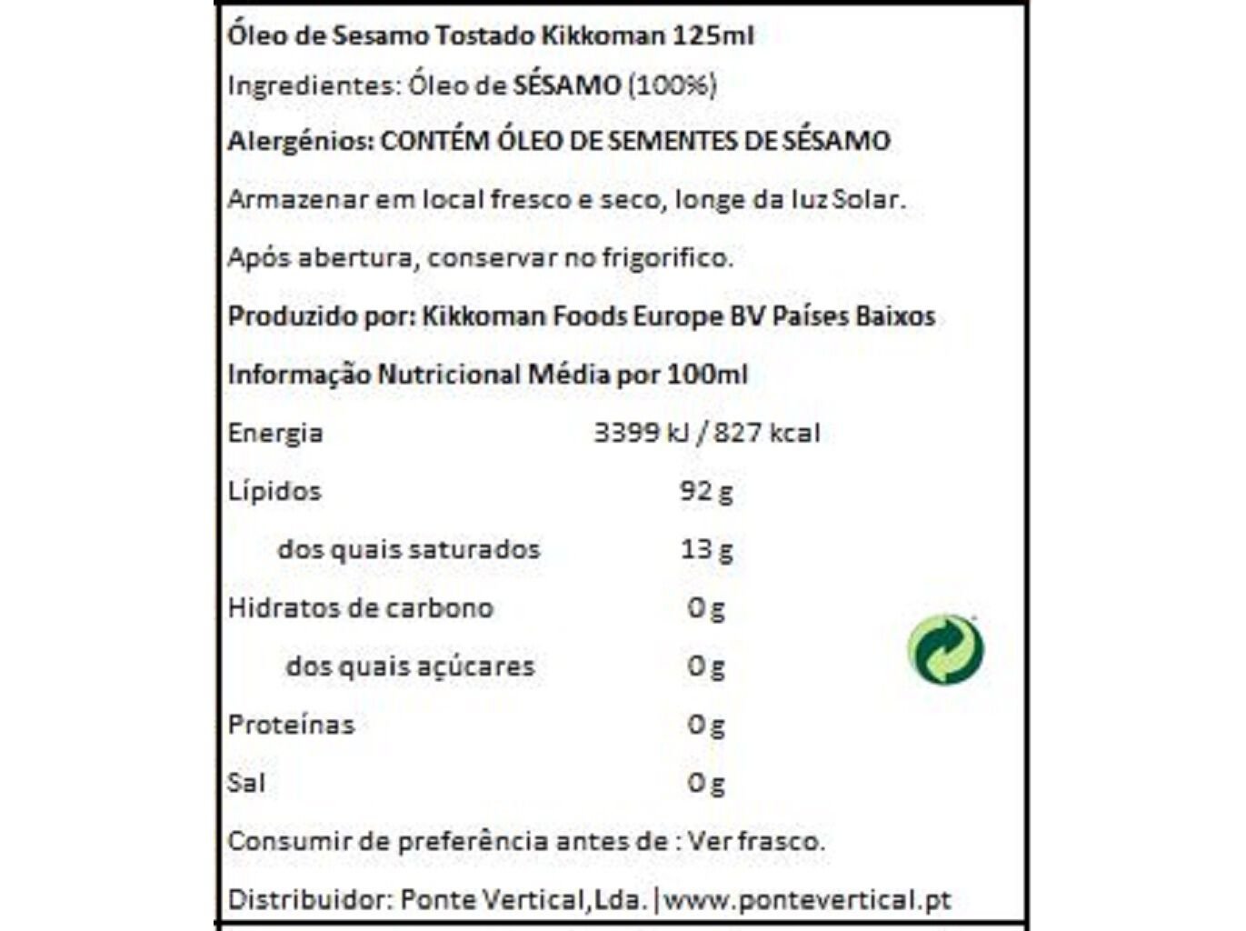 &Oacute;LEO S&Eacute;SAMO KIKKOMAN TOSTADO 125ML image number 1