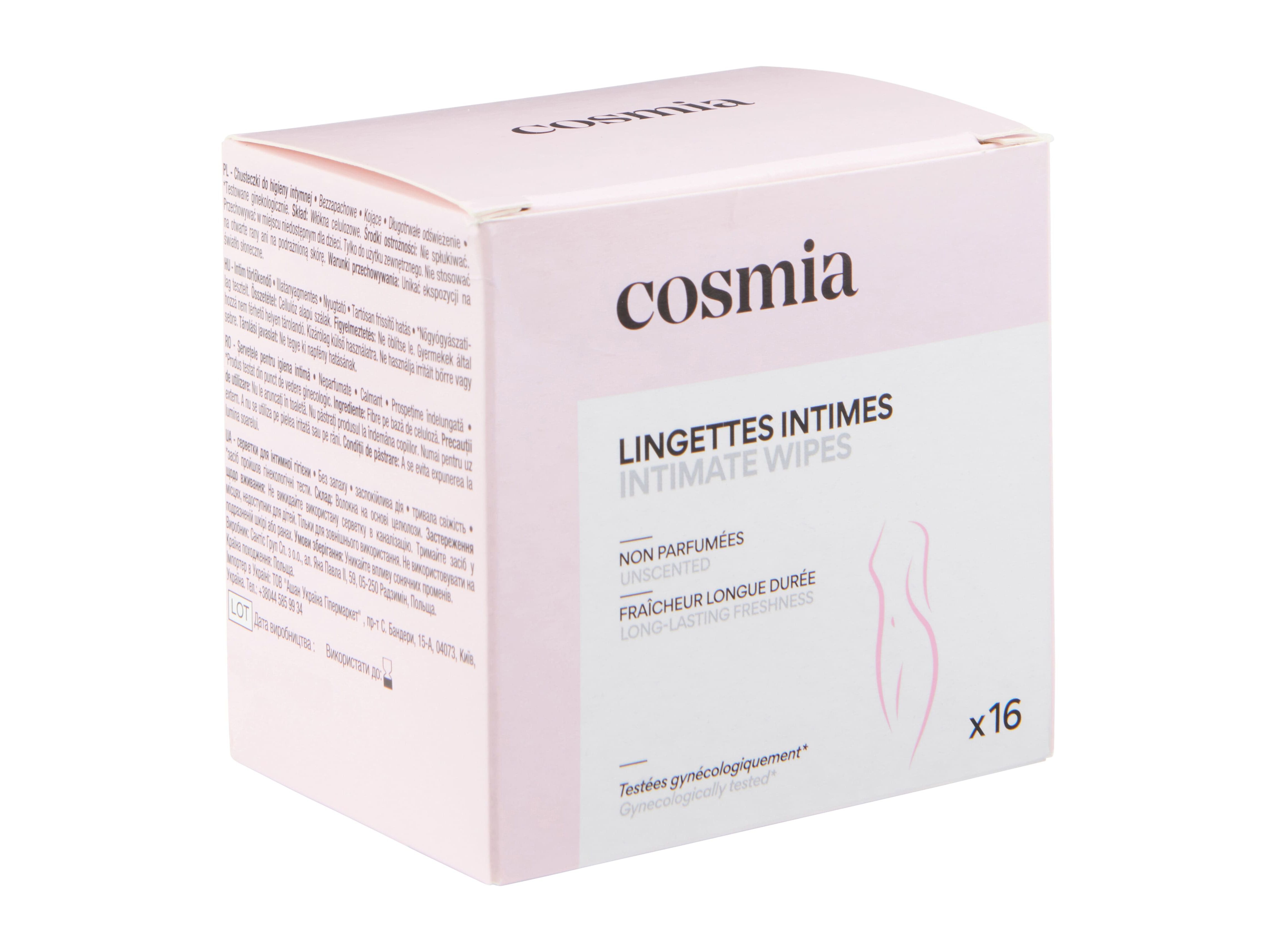 TOALHITAS &Iacute;NTIMAS COSMIA CALMANTE INDIVIDUAL 16UN image number 1