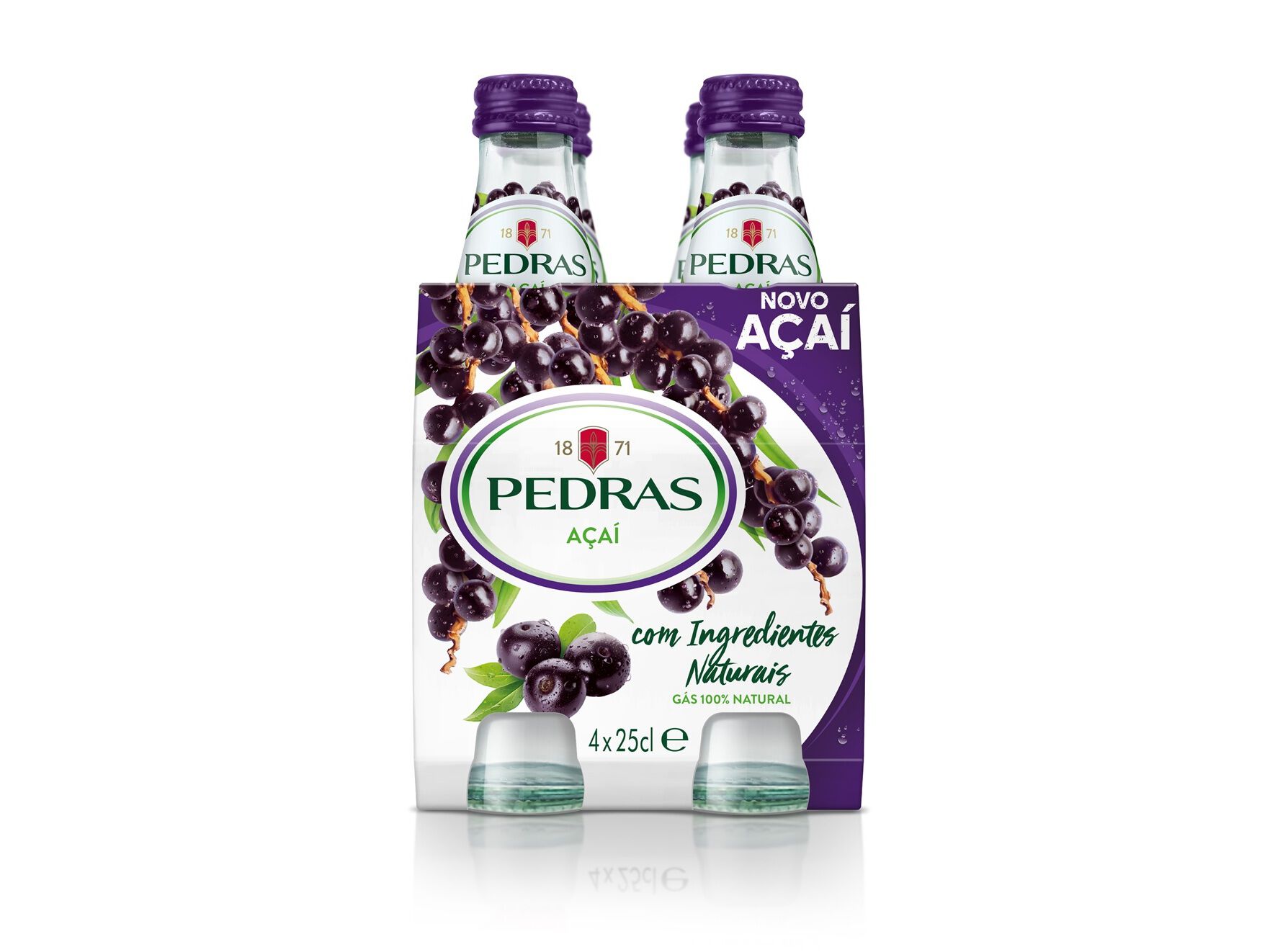 BEBIDA COM G&Aacute;S PEDRAS A&Ccedil;A&Iacute; TP 4X0.25L image number 1