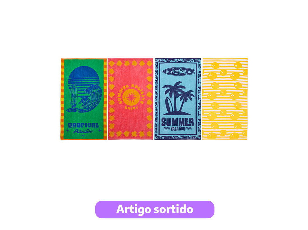 TOALHA DE PRAIA ACTUEL 420G 90X160CM MODELOS SORTIDOS