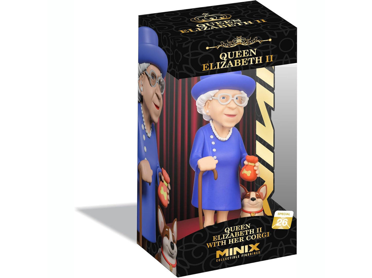 FIGURA MINIX FIG - QUEEN ELIZABETH W/CORGI image number 1