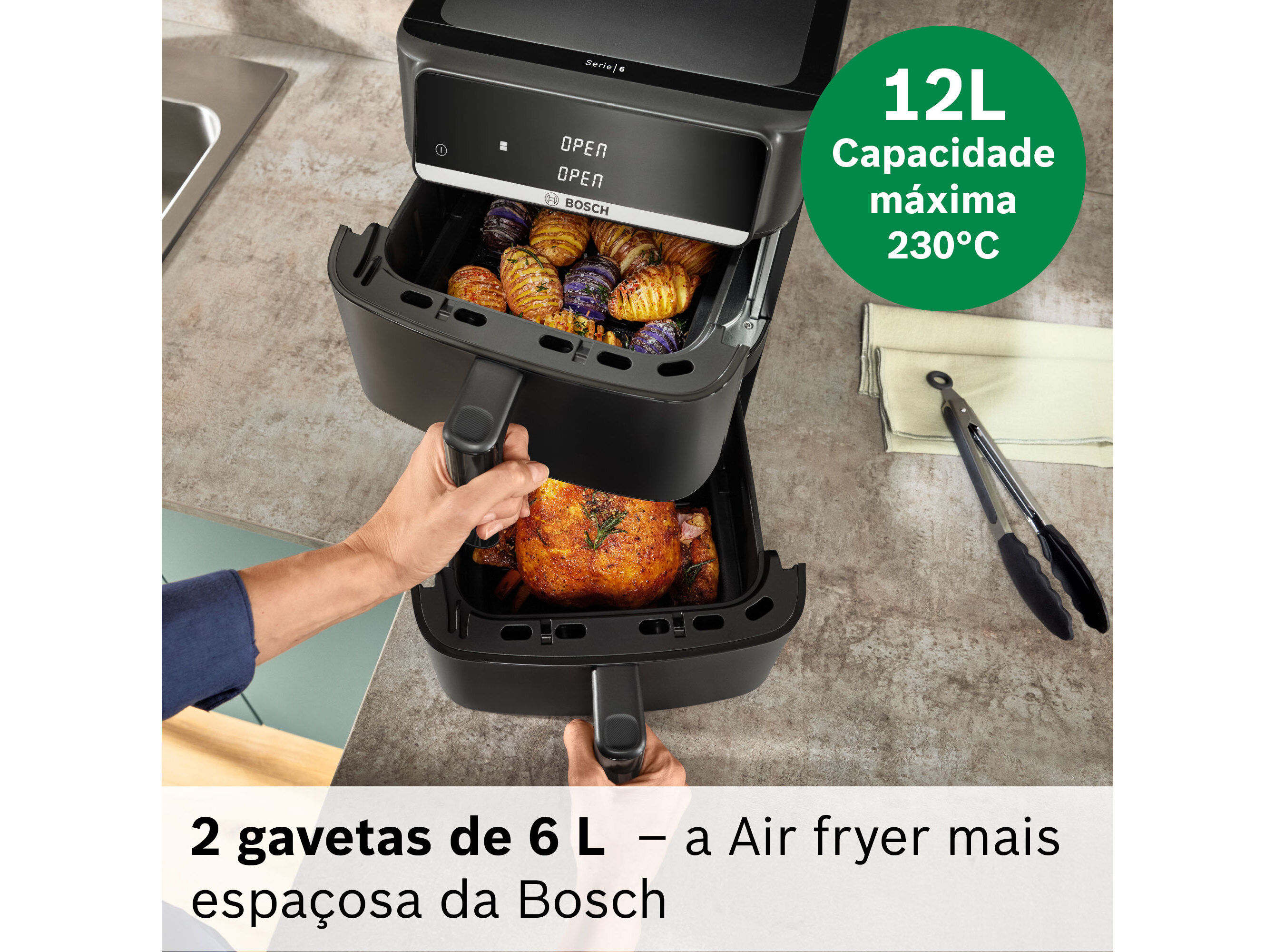 FRITADEIRA AIR FRYER BOSCH MAFD661B4 SERIE 6 12 L image number 3