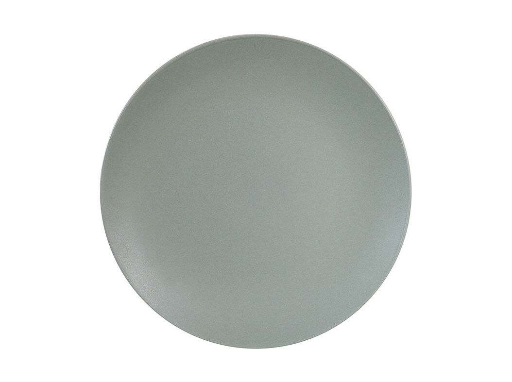 CONJUNTO 4 PRATOS RASOS GR&Eacute;S ACTUEL BRANCO / VERDE &Oslash;24CM