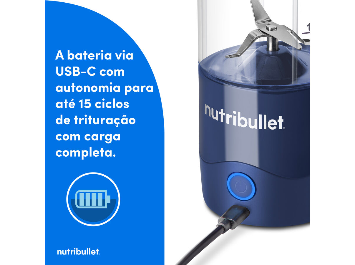 LIQUIDIFICADORA NUTRIBULLET PORTABLE NBP003NBL 475ML image number 2