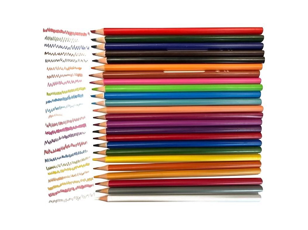 CONJUNTO DE 24 L&Aacute;PIS DE COR AUCHAN EM PLASTICO 18CM image number 1