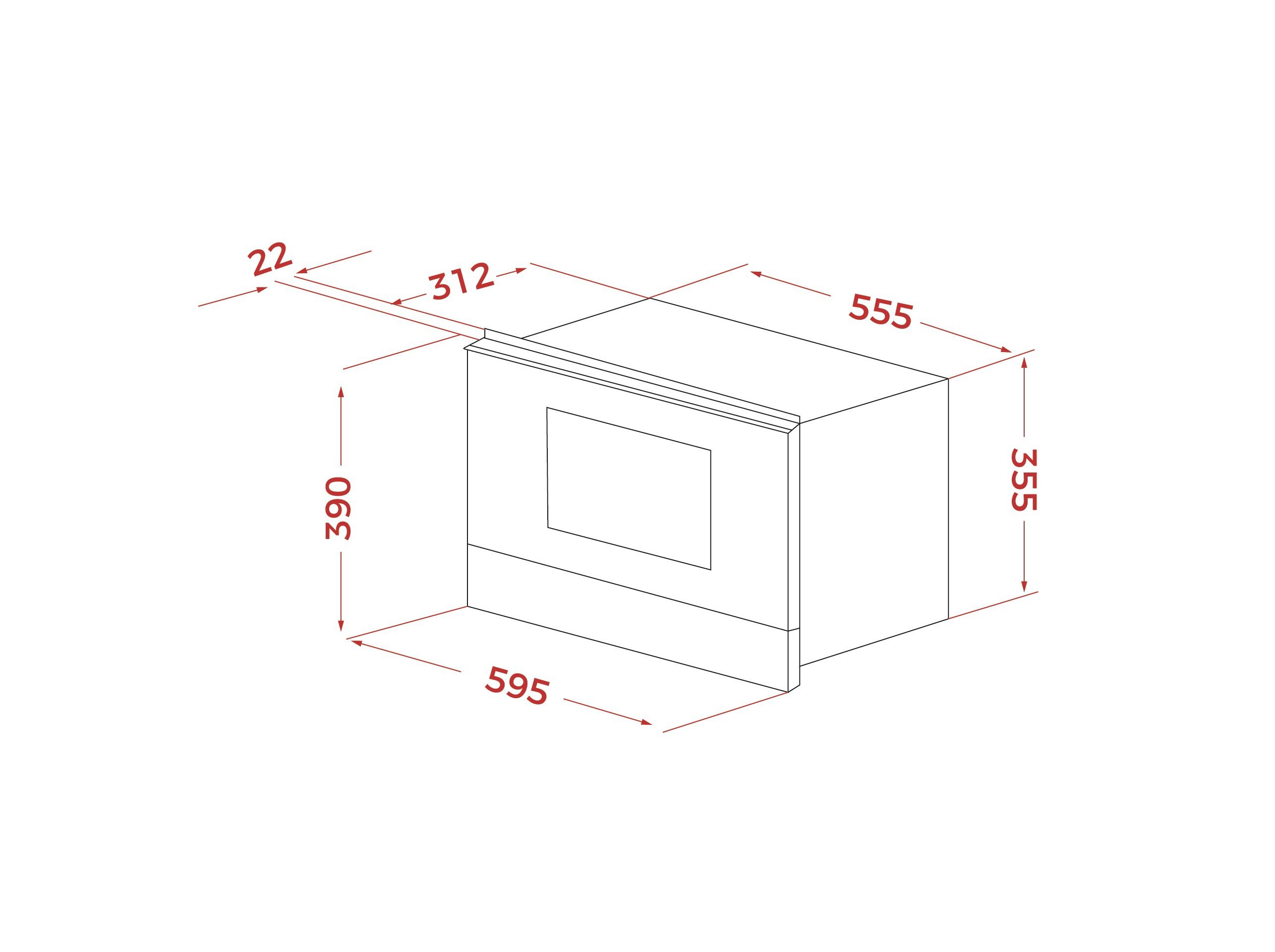 MICRO ONDAS COM GRILL DE ENCASTRE TEKA ML8220 BIS BK PRETO 22L image number 5